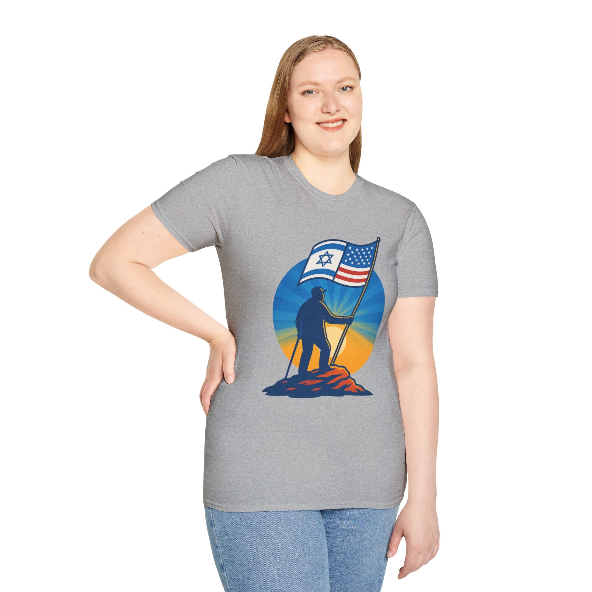Grandpa Stands Tall Softstyle T-Shirt - American Zionist