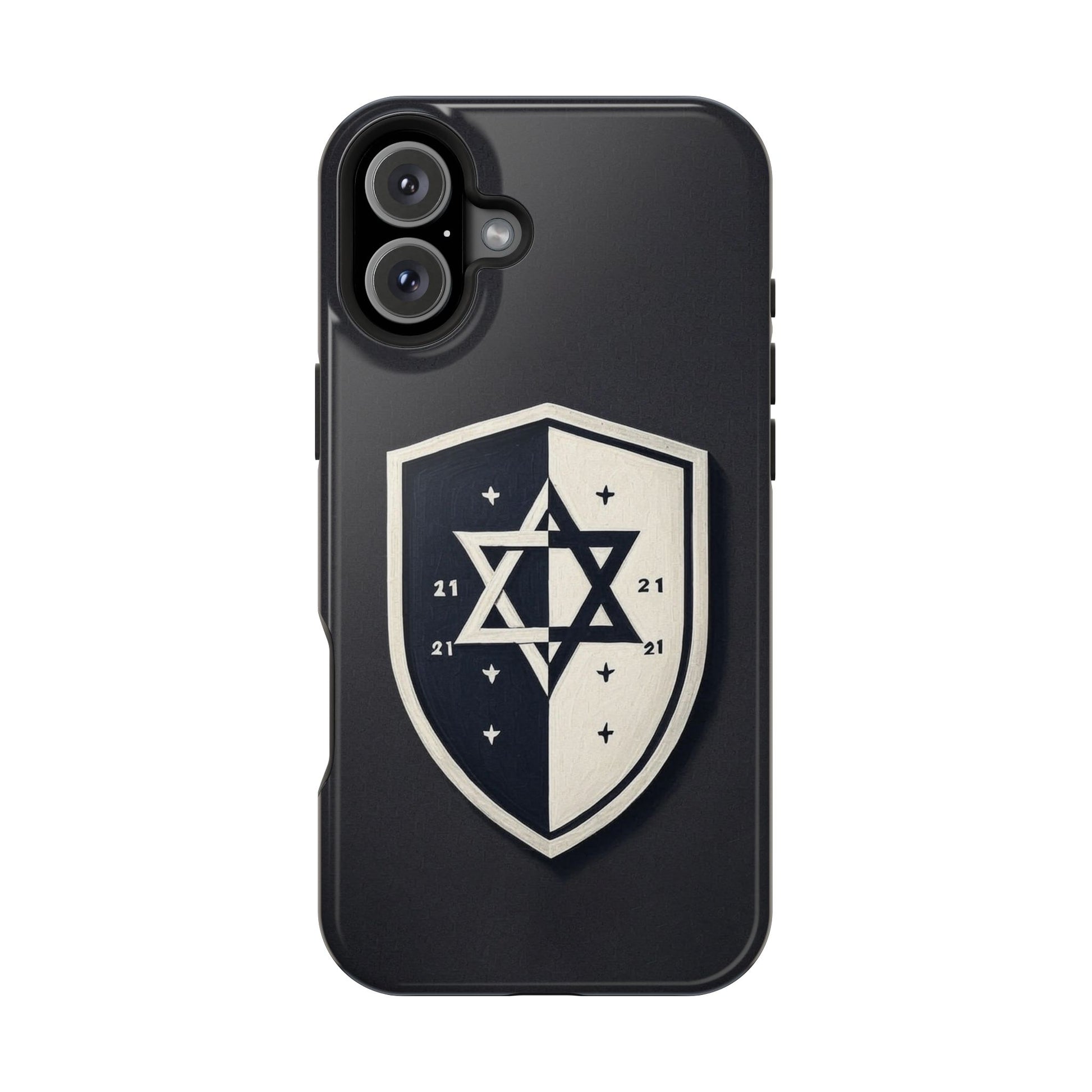 Black and White Shield Magnetic Tough Cases - American Zionist