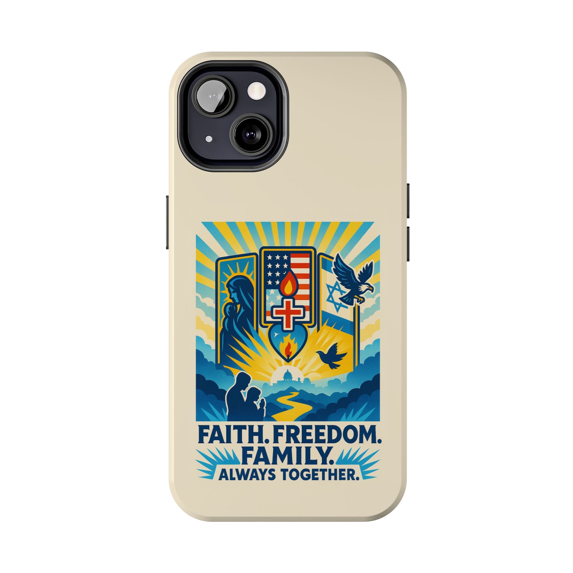 Faith Freedom Family Tough Phone Cases - American Zionist