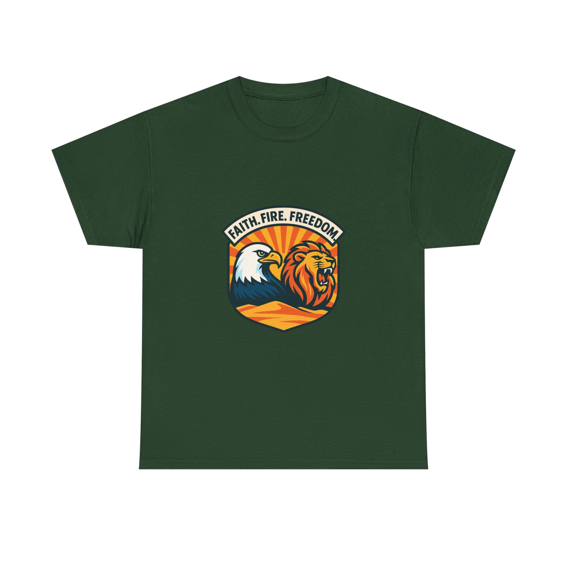 Lions Eagles Rise Unisex Heavy Cotton Tee - American Zionist