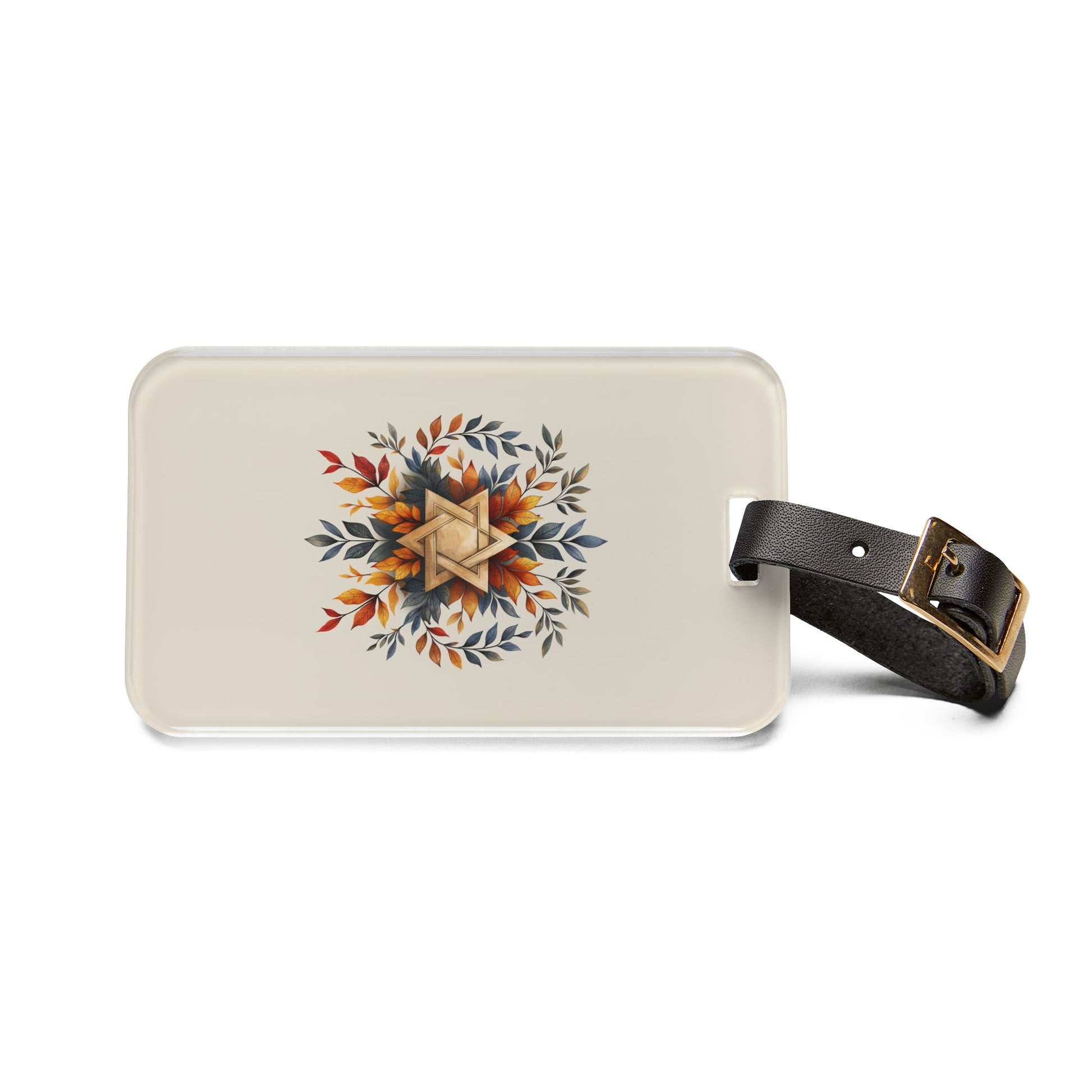 Star of David Wreath Vertical Luggage Tag - American Zionist