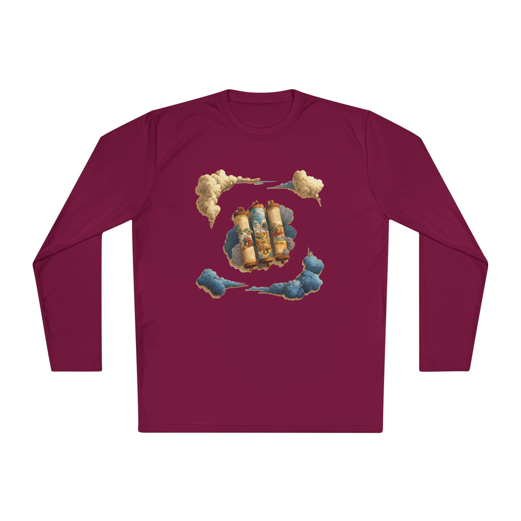 Cloudy Scroll of Moses Unisex Lightweight Long Sleeve Tee - American Zionist