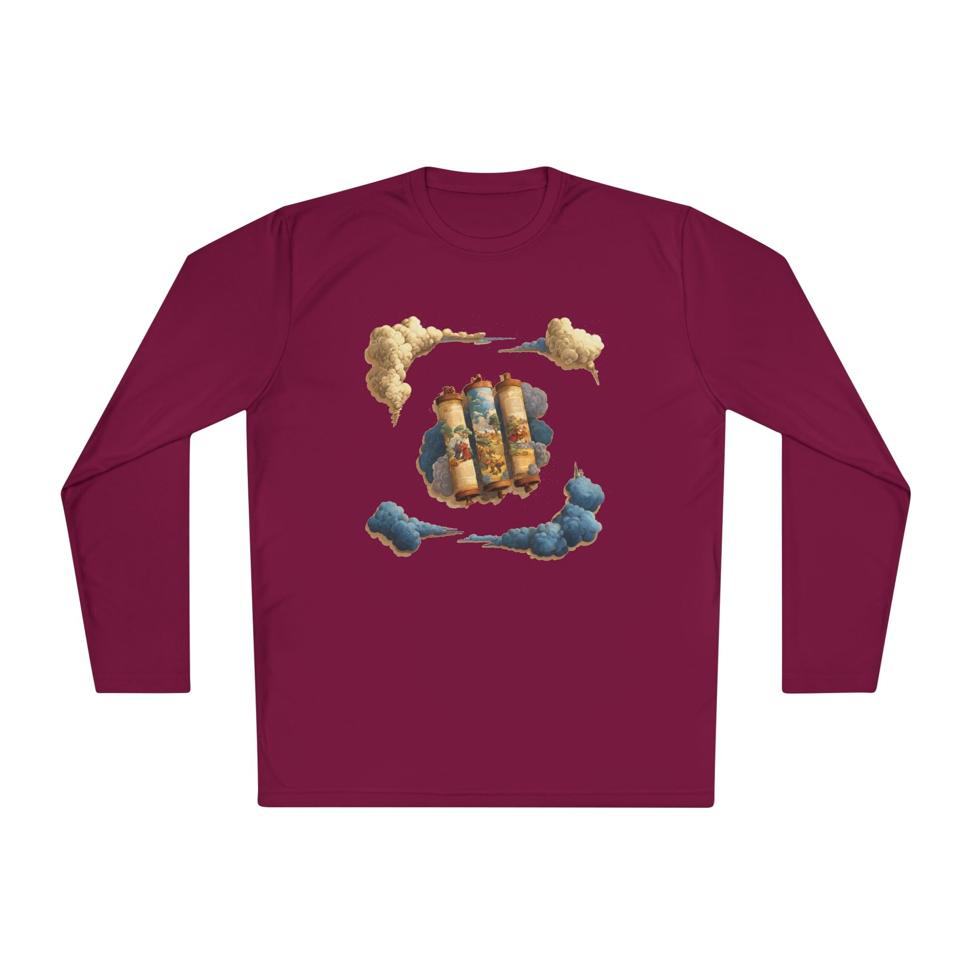 Cloudy Scroll of Moses Unisex Lightweight Long Sleeve Tee - American Zionist