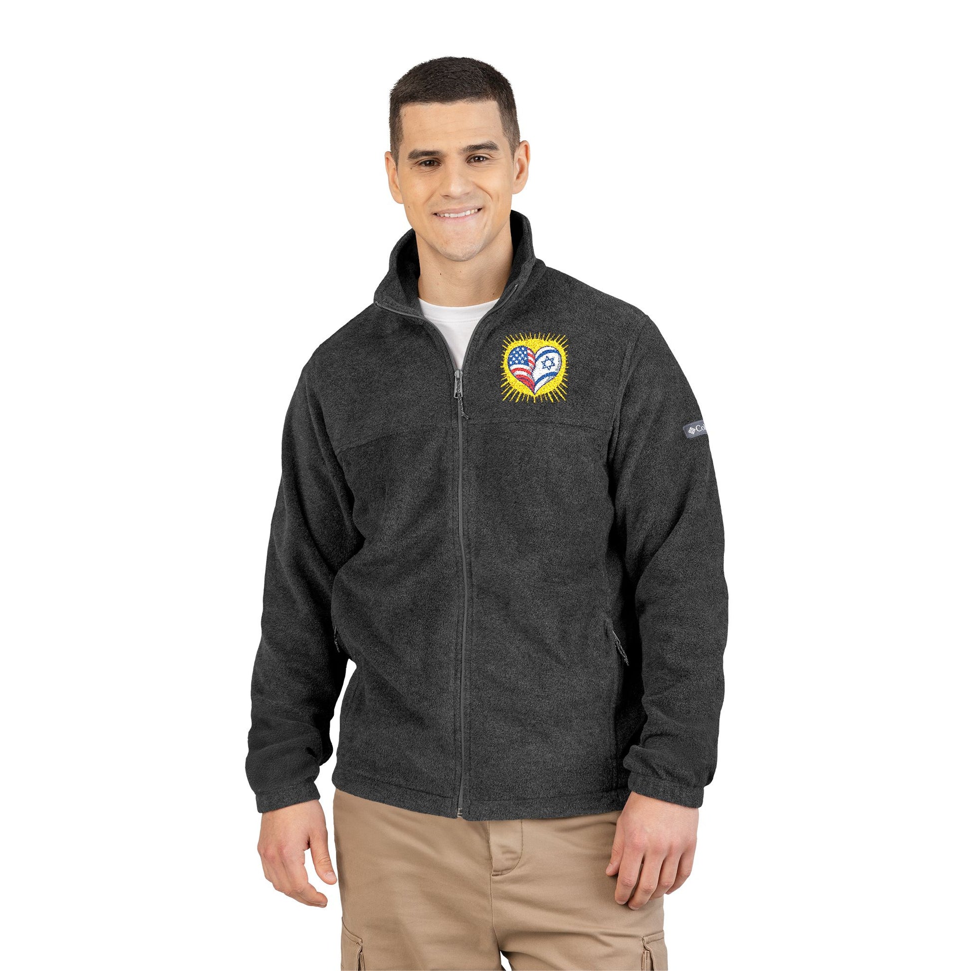 Heart of Two Nations Unisex Columbia Fleece Jacket - American Zionist
