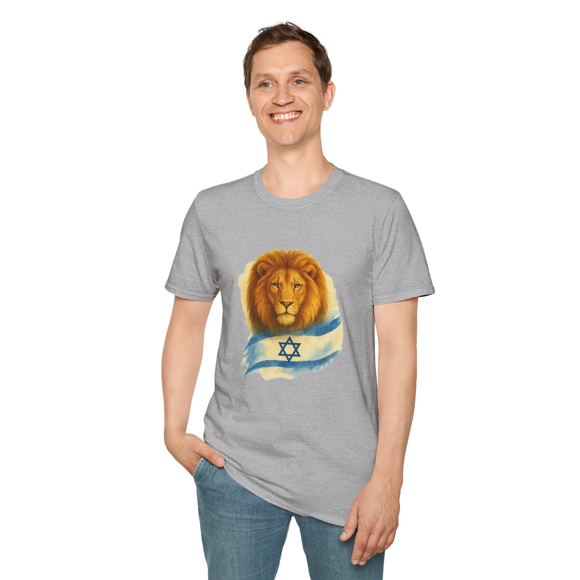 Lion Of Israel Unisex Softstyle T-Shirt - American Zionist