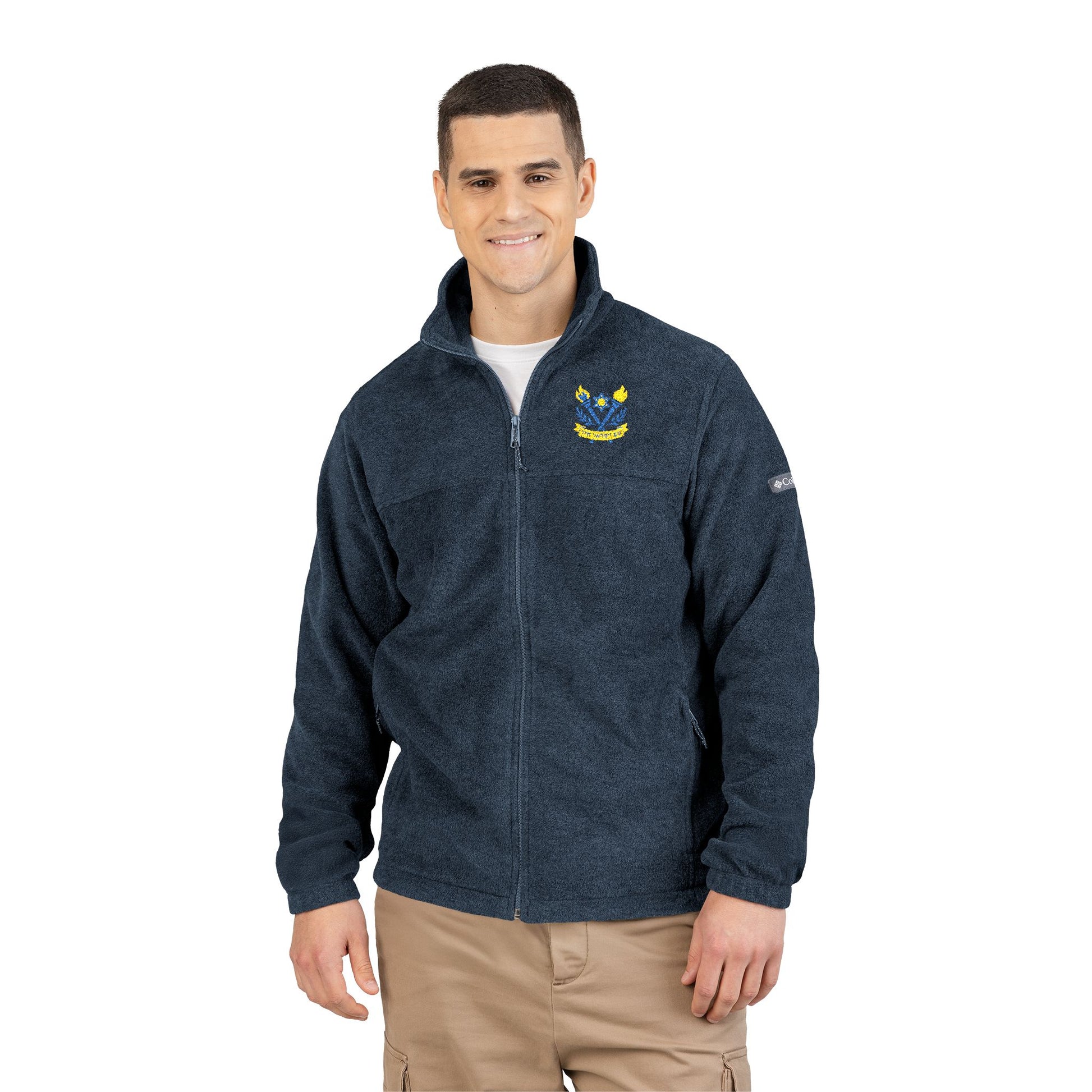 Torches Of Chai Unisex Columbia Fleece Jacket (Embroidery) - American Zionist
