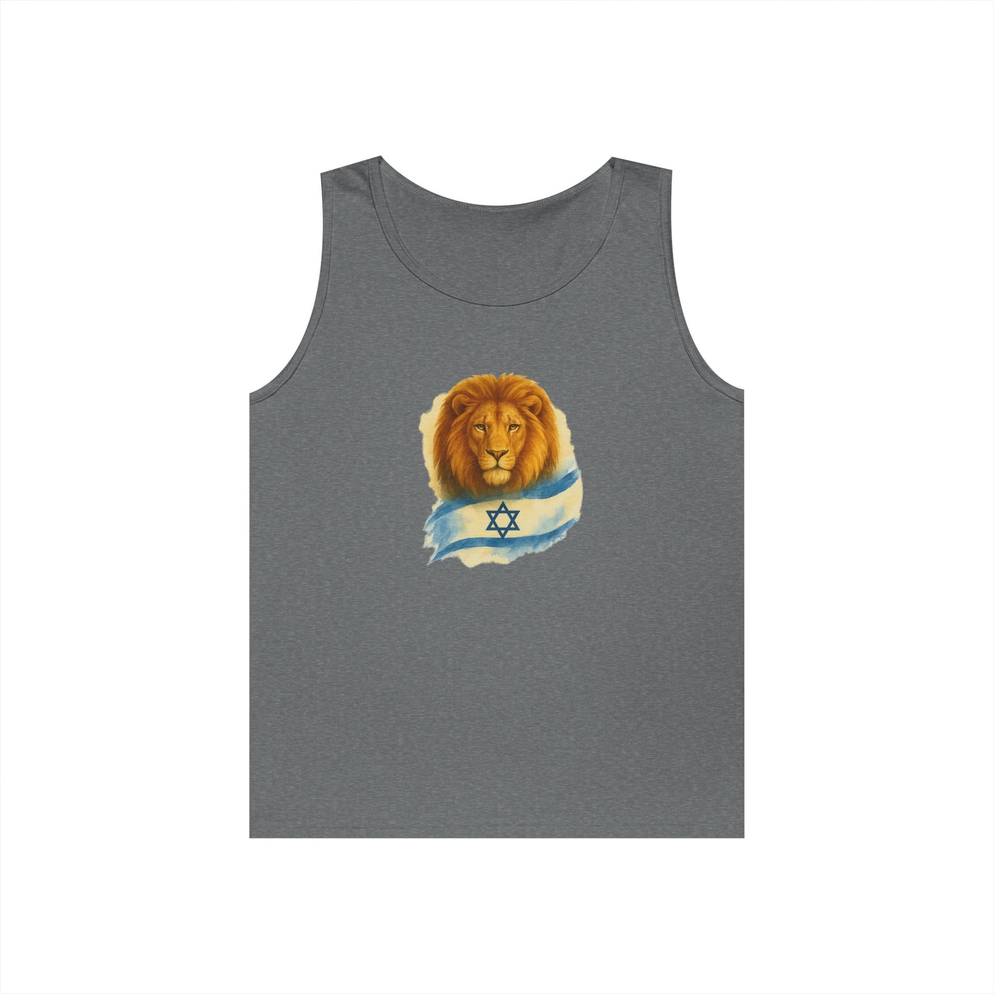 Lion Of Israel Unisex Heavy Cotton Tank Top - American Zionist
