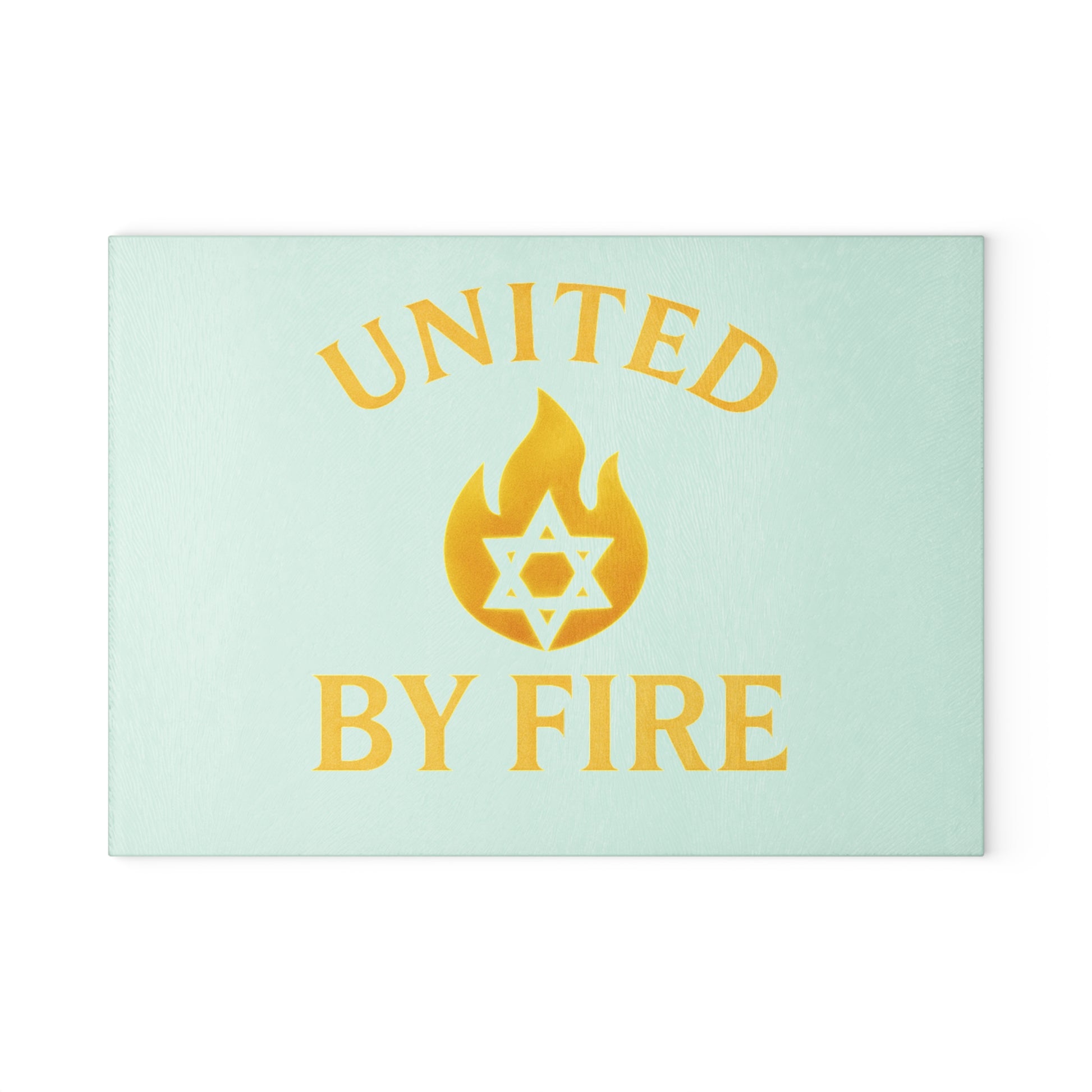 United by Fire Glass Cutting Board - American Zionist