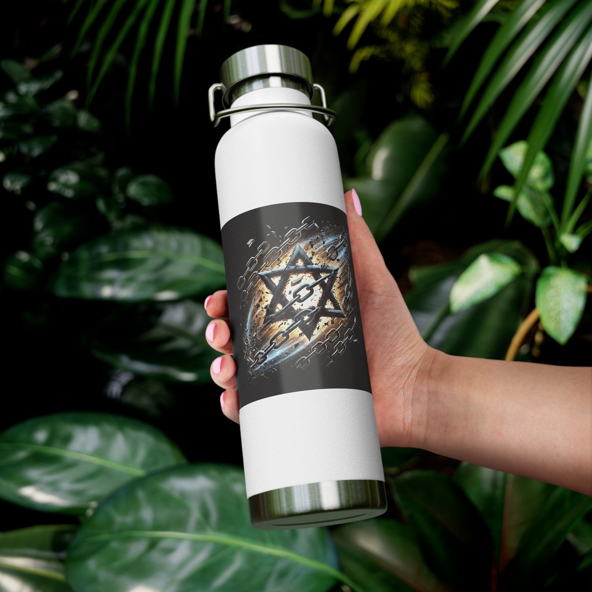 Galaxy Star of David Copper Vacuum Insulated Bottle, 22oz - American Zionist