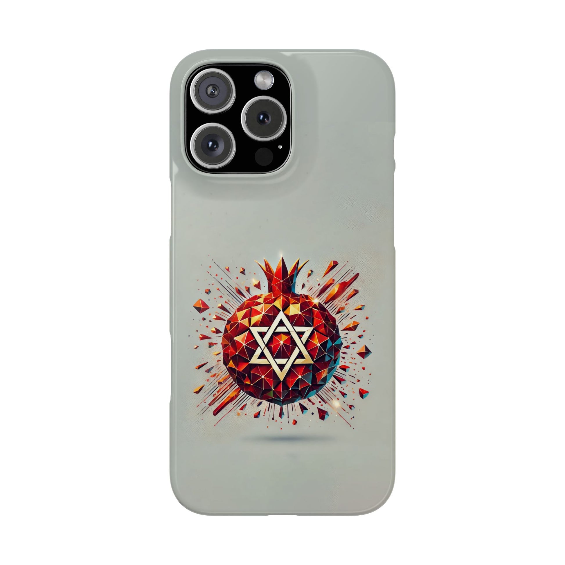 Pomegranate Star of David Slim Phone Cases - American Zionist