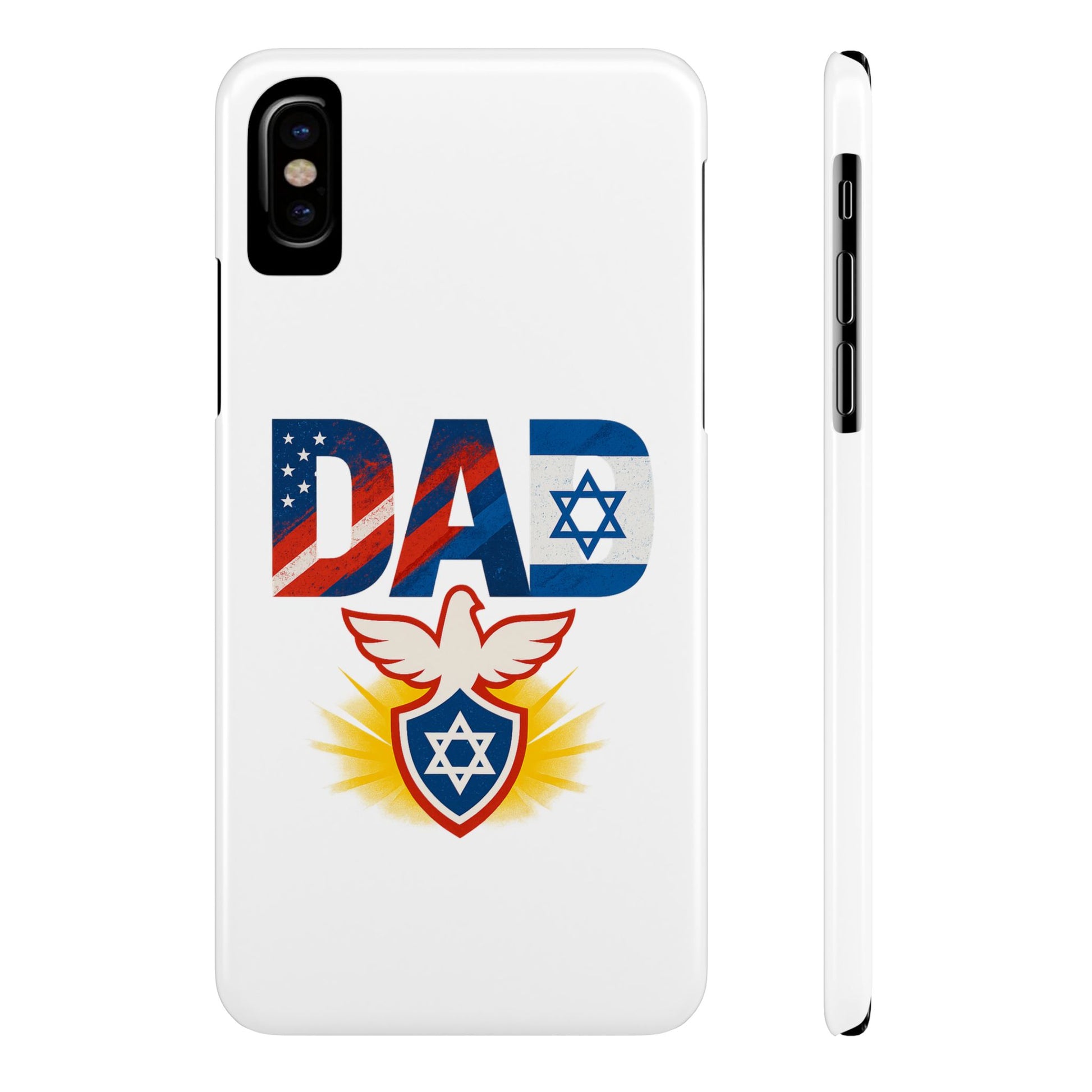 Patriotic Dad Slim Phone Cases - American Zionist