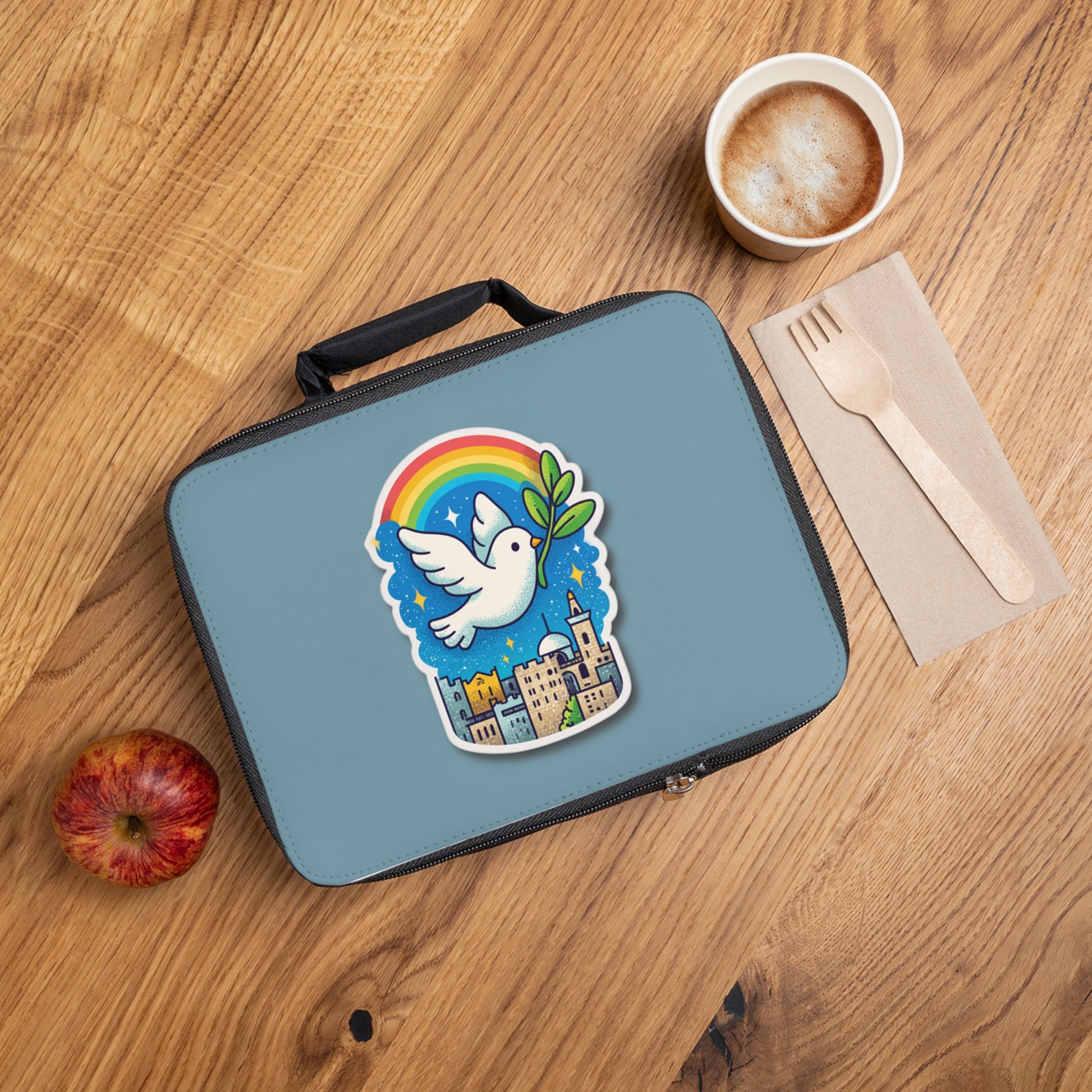 Rainbow Dove Of Jerusalem Lunch Bag - American Zionist