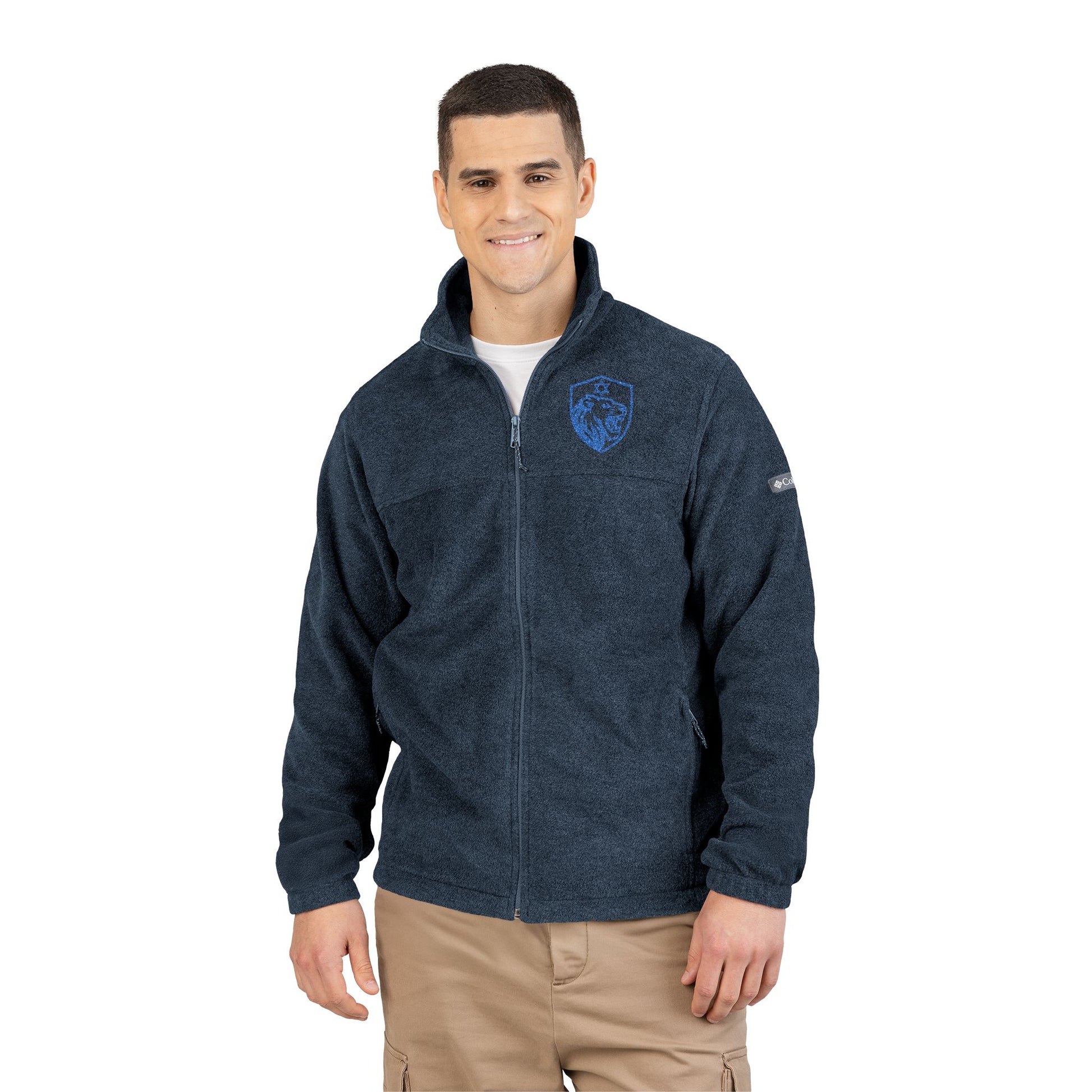 Lion Shield Of Israel Unisex Columbia Fleece Jacket - American Zionist