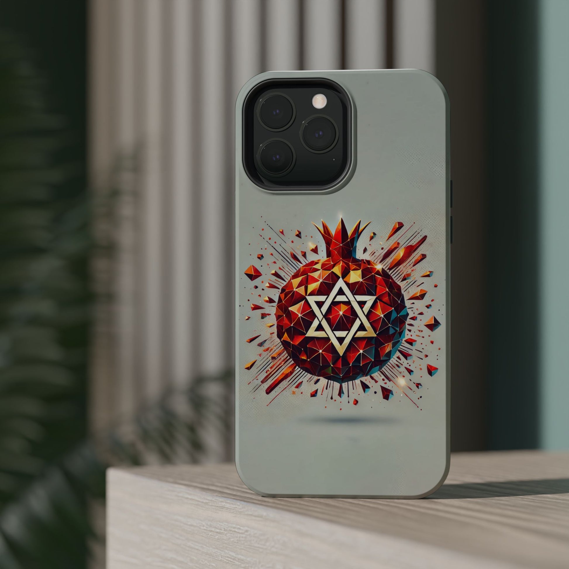Pomegranate Star of David Magnetic Tough Cases - American Zionist