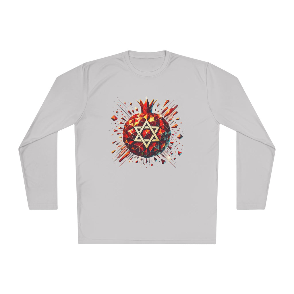 Pomegranate Star of David Unisex Lightweight Long Sleeve Tee - American Zionist