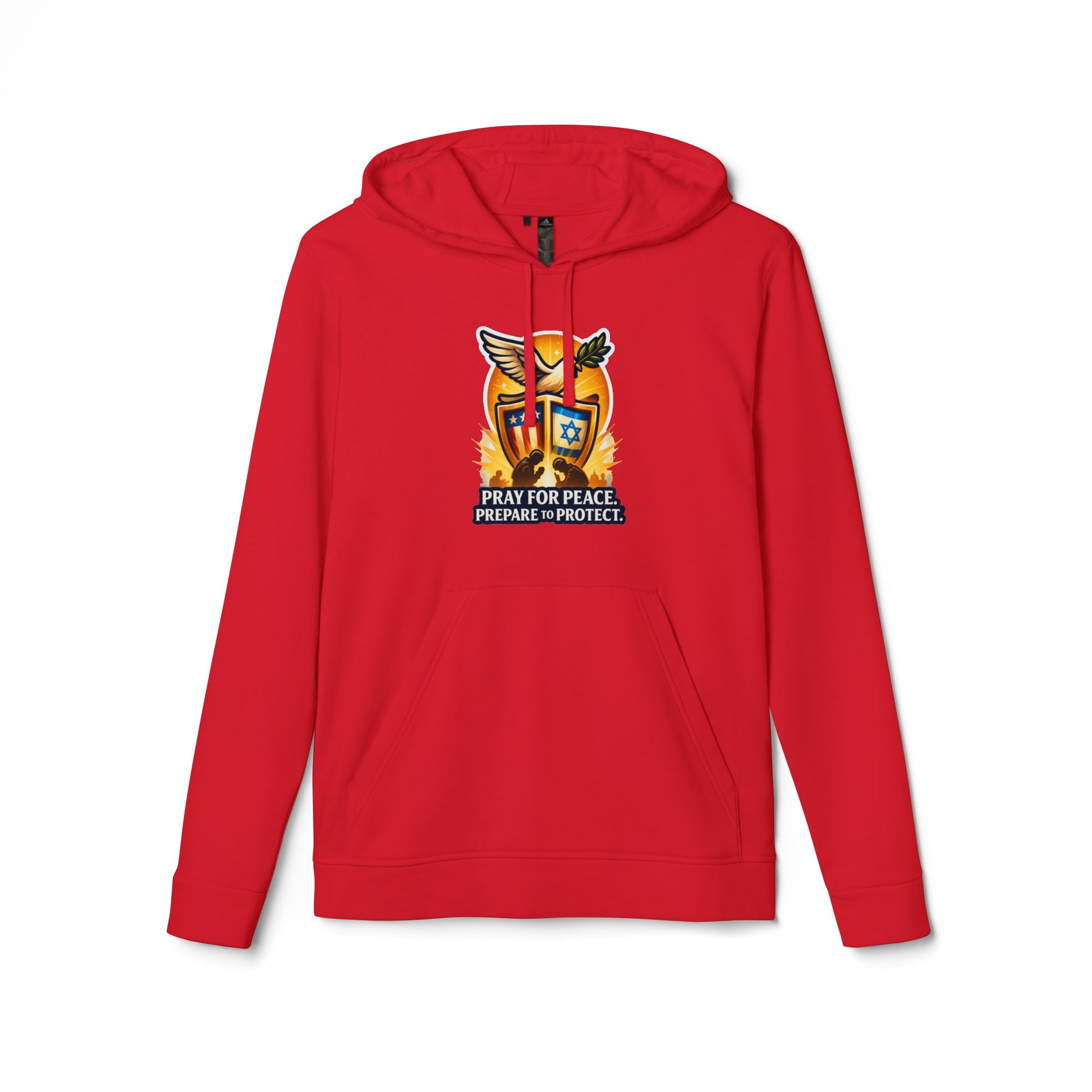 Pray For Peace adidas Unisex Fleece Hoodie - American Zionist