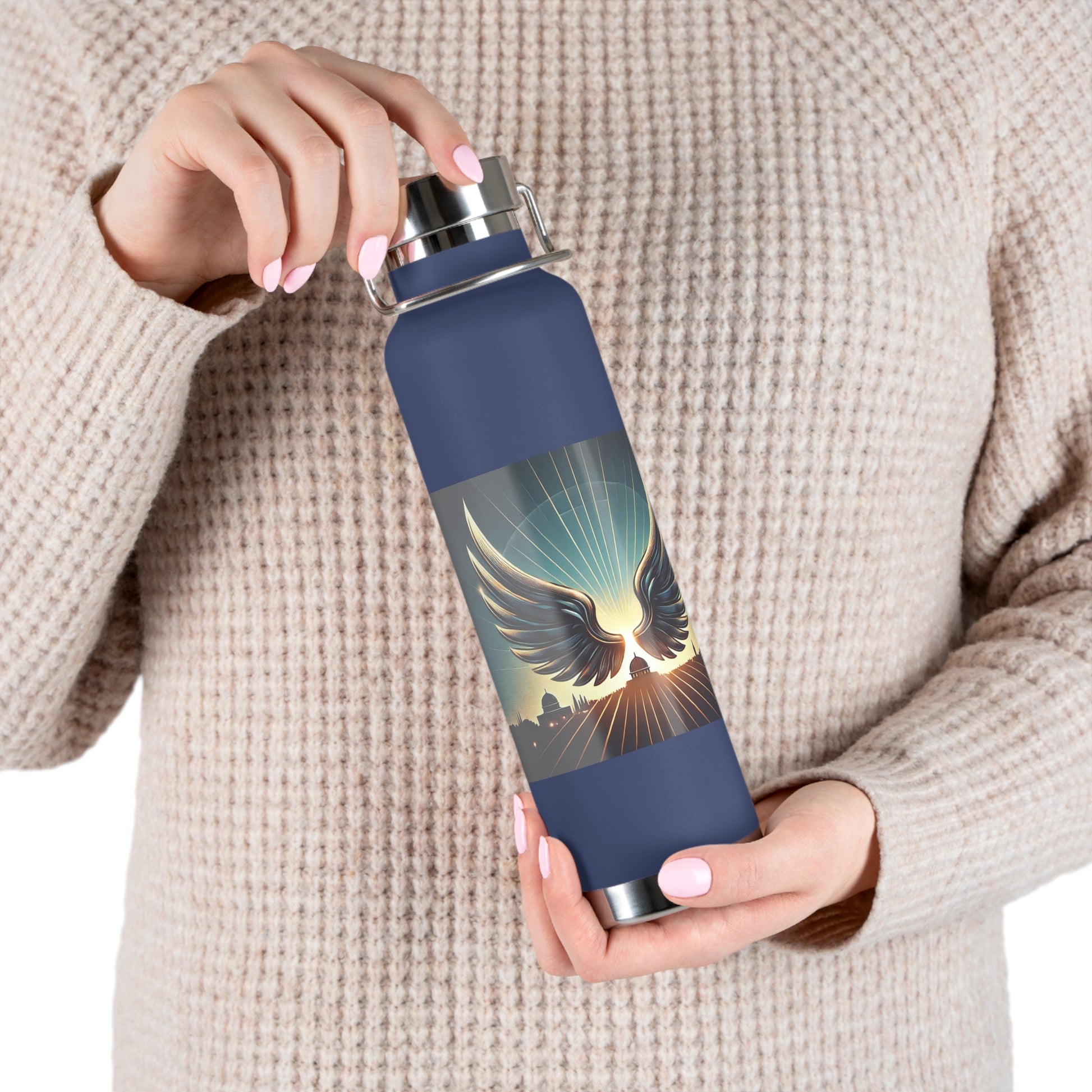 Sunrise Wings Copper Vacuum Insulated Bottle, 22oz