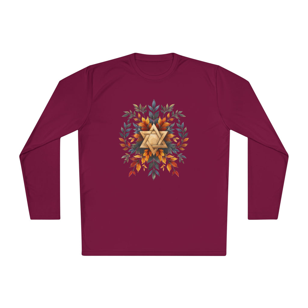 Star of David Wreath Unisex Lightweight Long Sleeve Tee - American Zionist