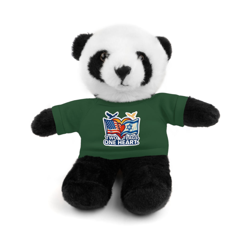 Two Flags. One Heart Stuffed Animals with Tee - American Zionist