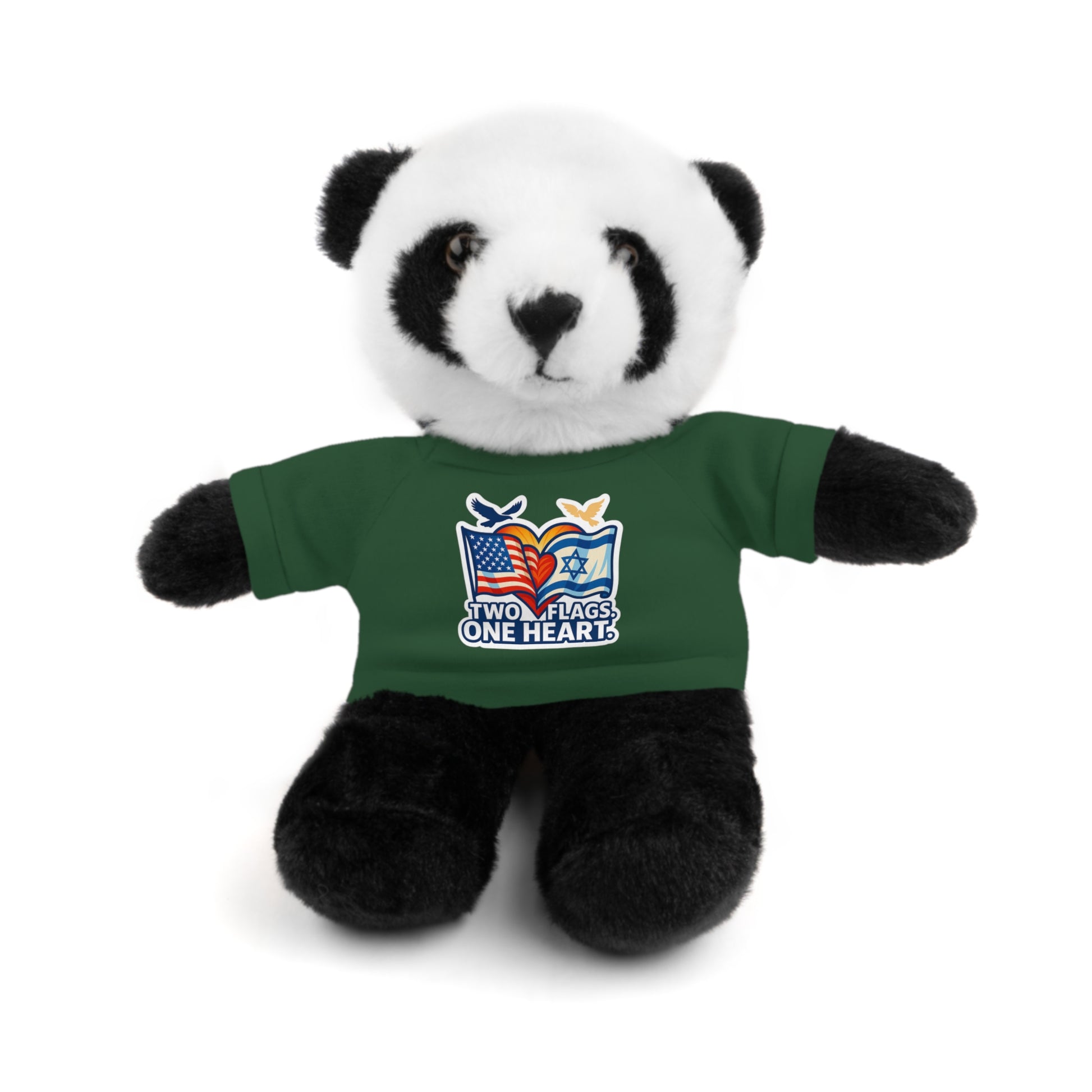 Two Flags. One Heart Stuffed Animals with Tee - American Zionist