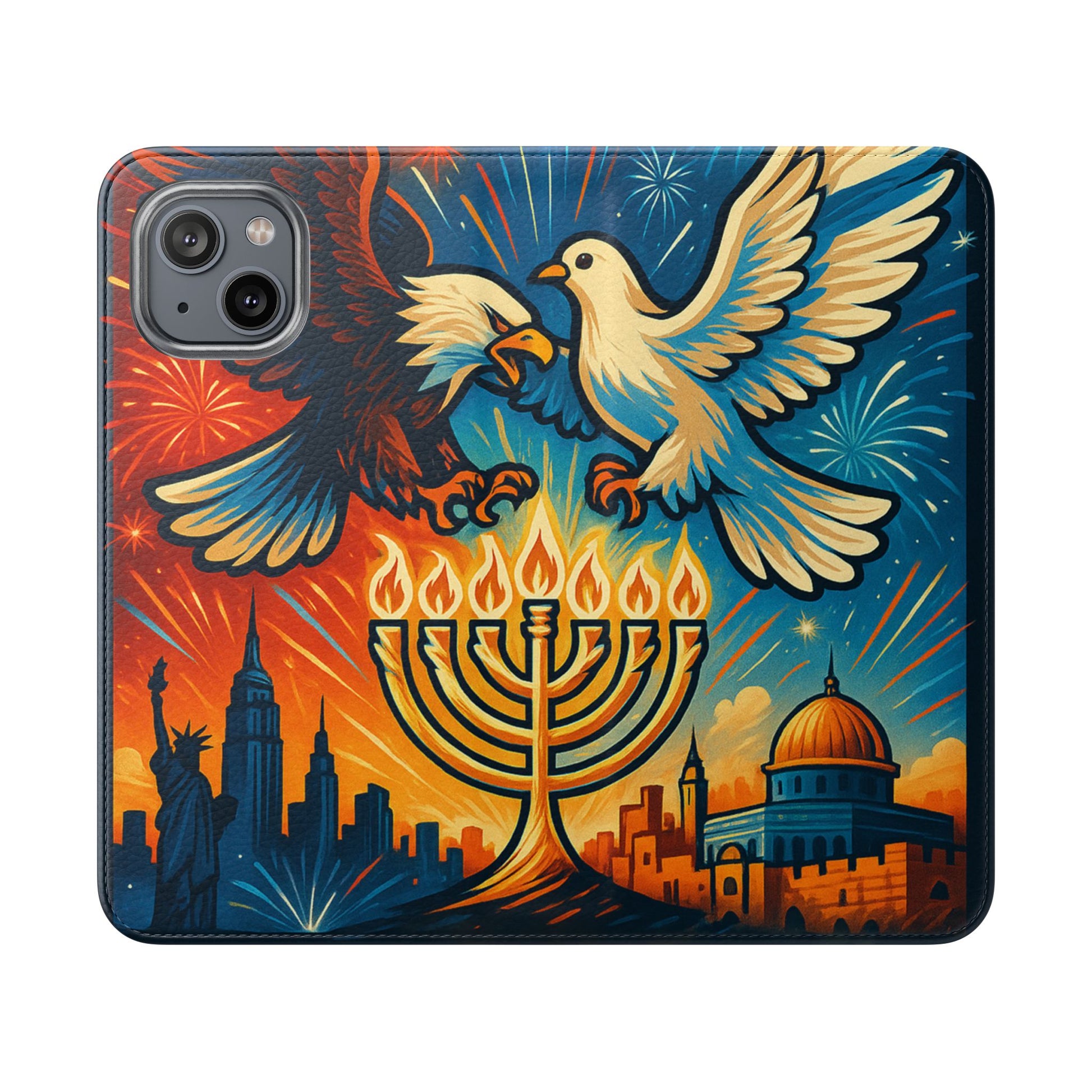Red White and Blue Flip Cases - American Zionist