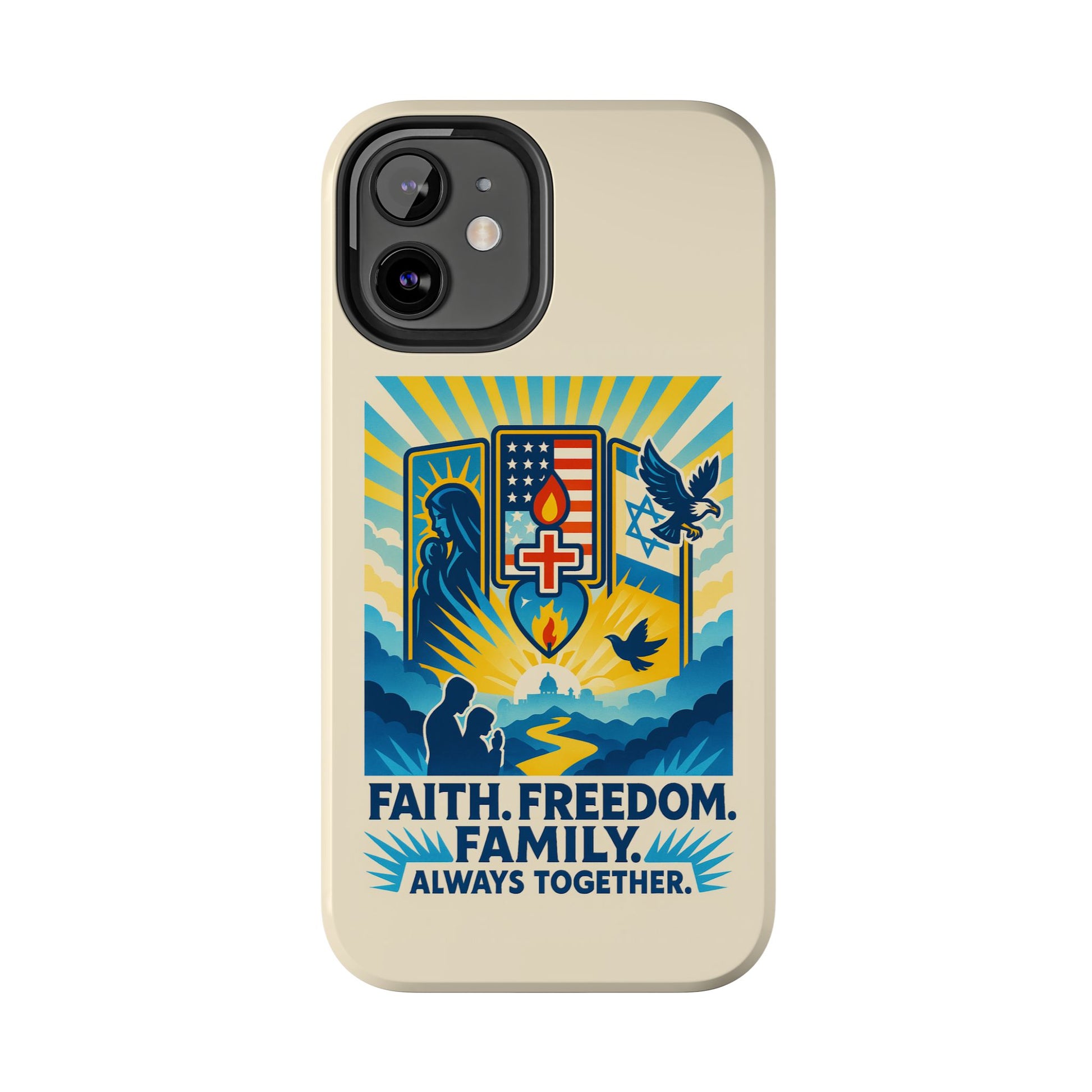 Faith Freedom Family Tough Phone Cases - American Zionist