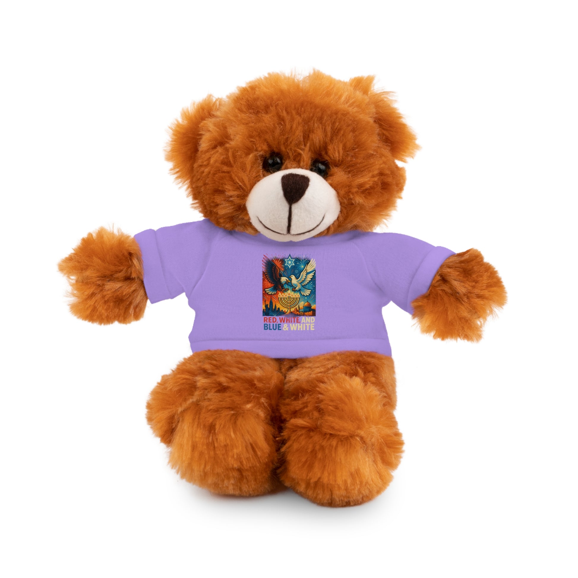 Red White and Blue Stuffed Animals with Tee - American Zionist
