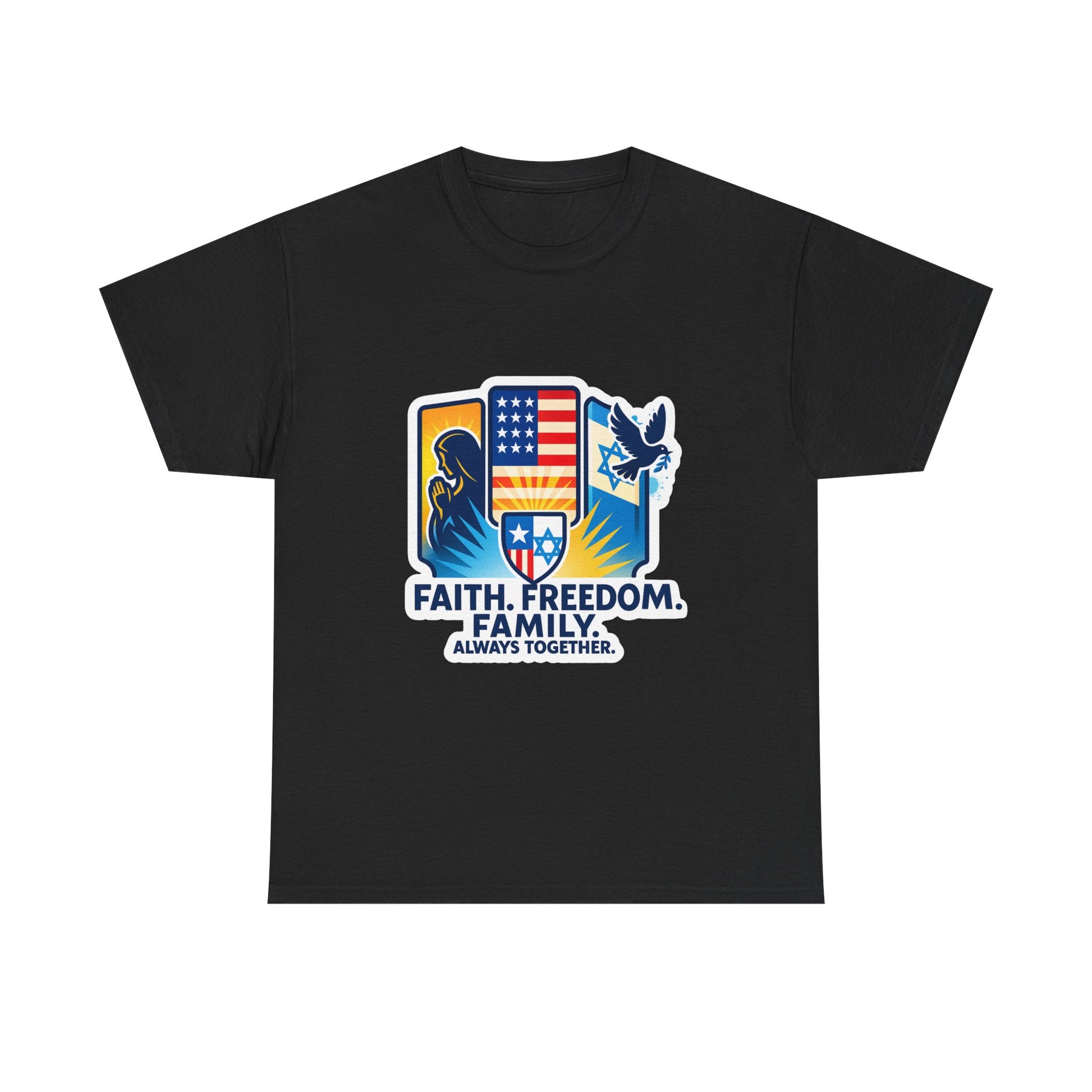 Shield Of Togetherness Unisex Heavy Cotton Tee - American Zionist