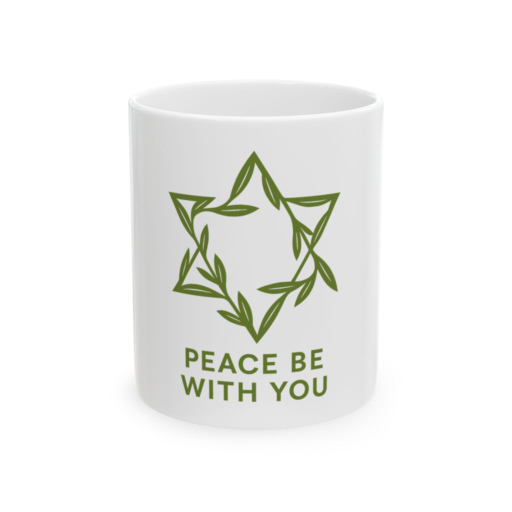 Peacewoven Star Ceramic Mug, (11oz, 15oz) - American Zionist