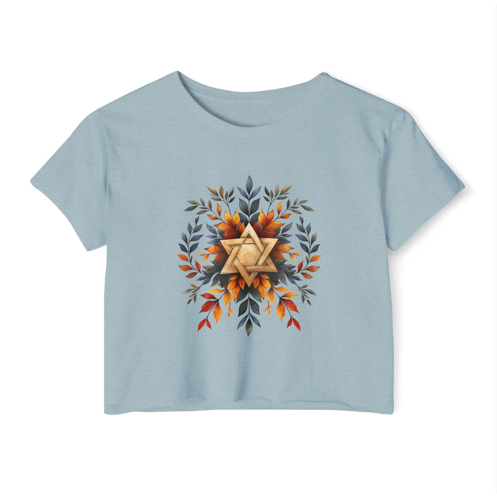 Star of David Wreath Women's Festival Crop Top - American Zionist