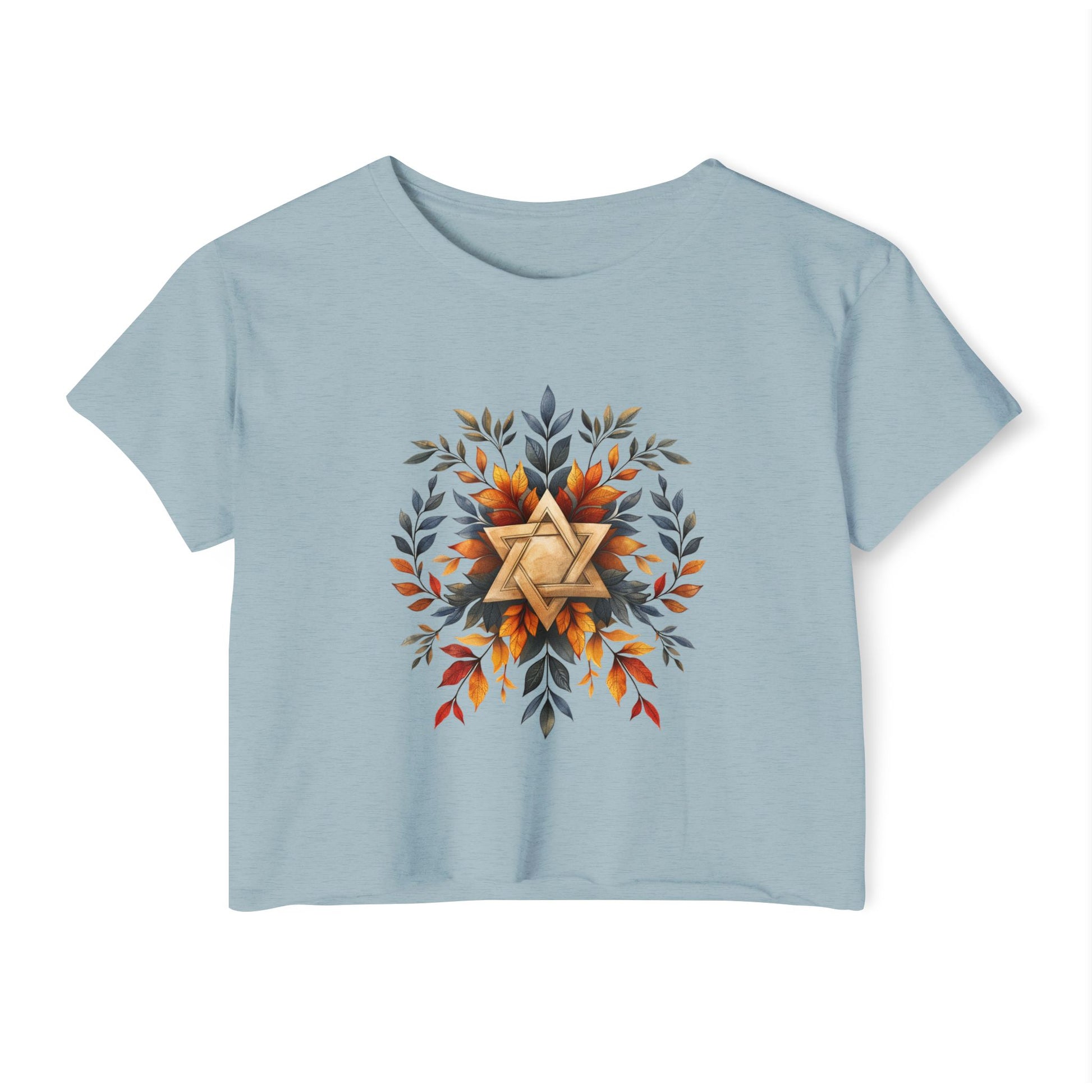 Star of David Wreath Women's Festival Crop Top - American Zionist