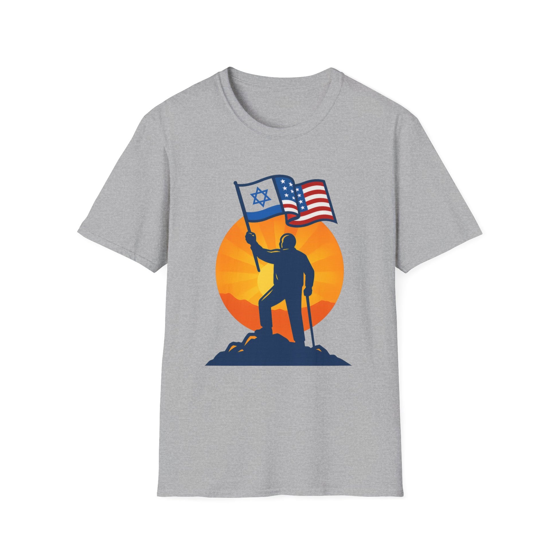 Grandpa Stands for Freedom Softstyle T-Shirt - American Zionist