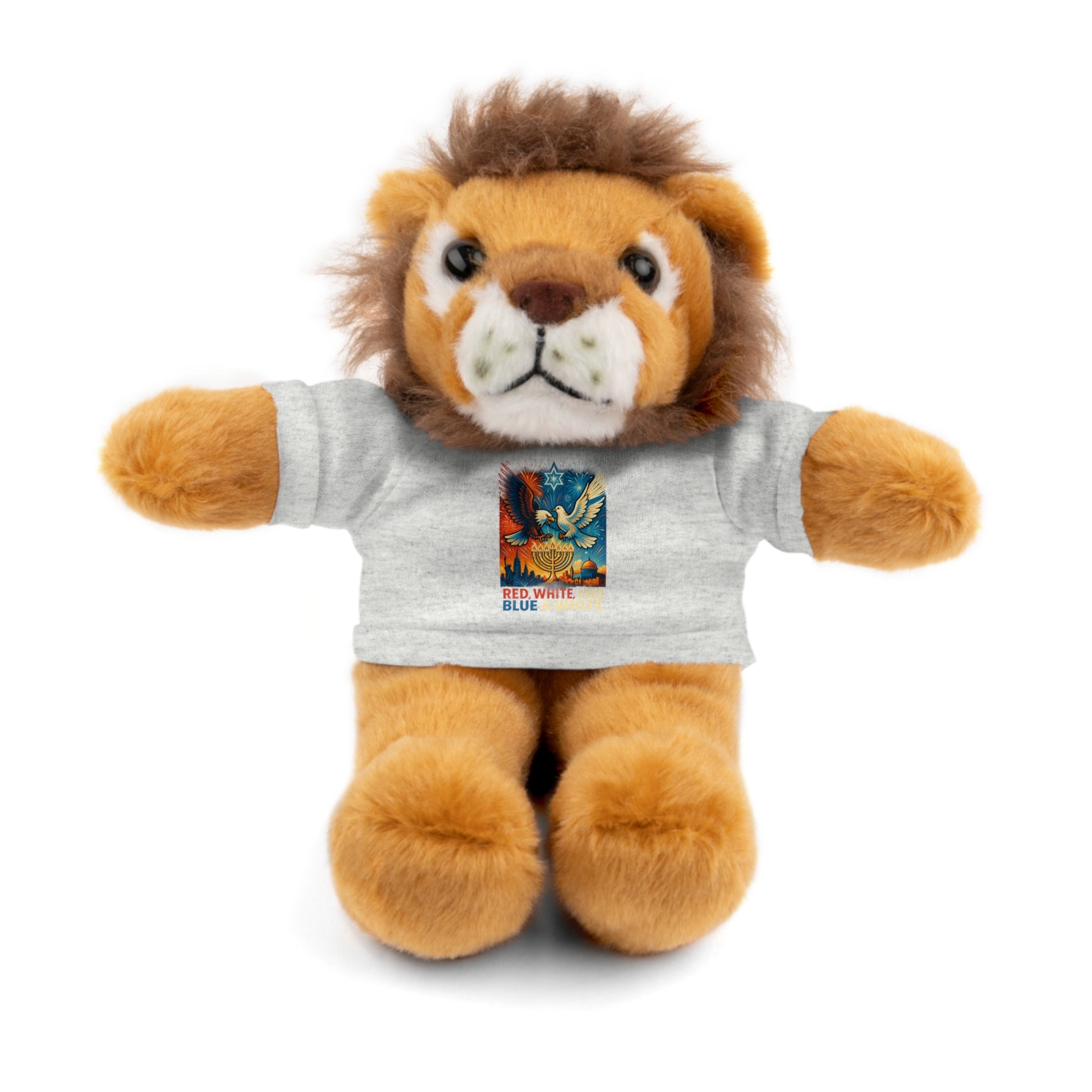 Red White and Blue Stuffed Animals with Tee - American Zionist