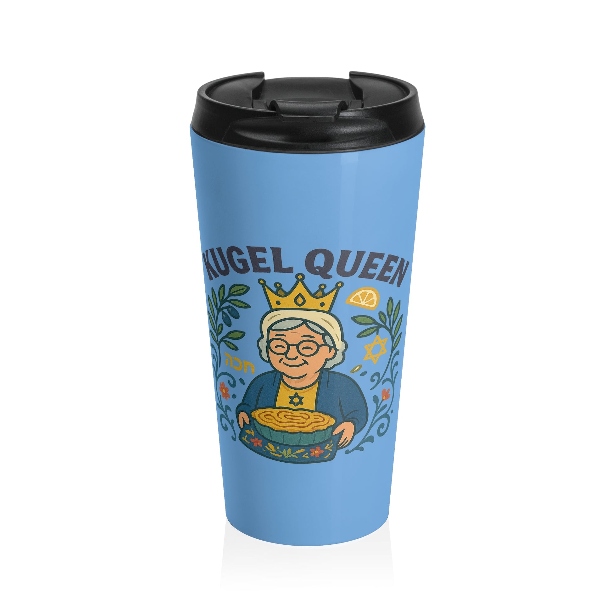 Kugel Queen Stainless Steel Travel Mug - American Zionist