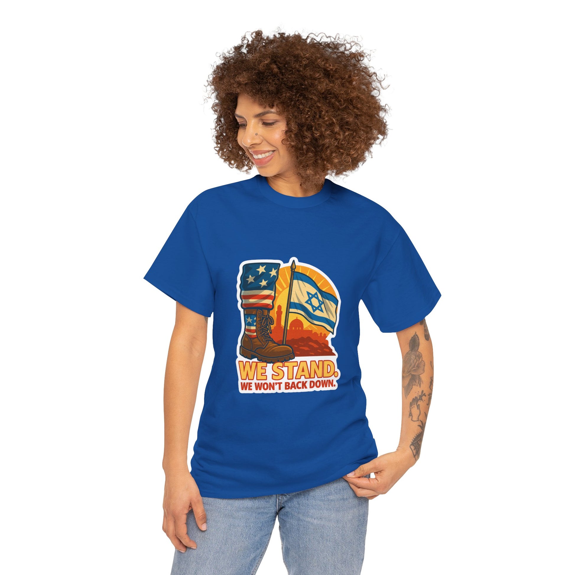 We Stand Unisex Heavy Cotton Tee - American Zionist