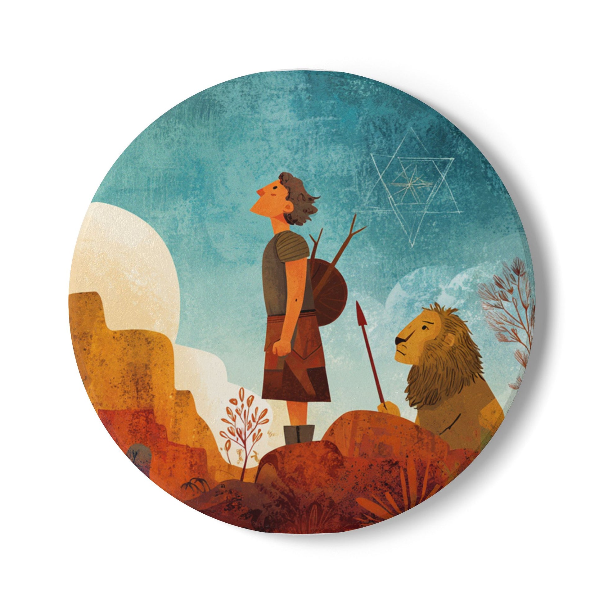 Jerusalem Adventurer Ceramic Coaster - American Zionist