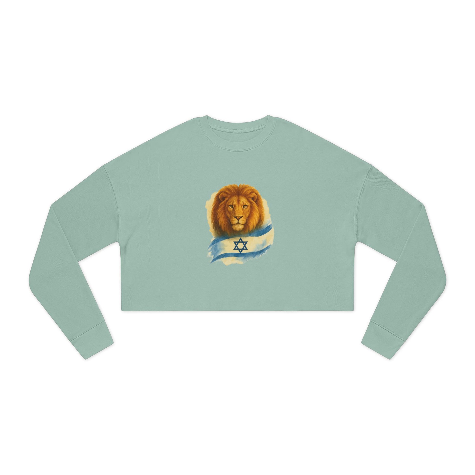 Lion Of Israel Women's Cropped Sweatshirt - American Zionist