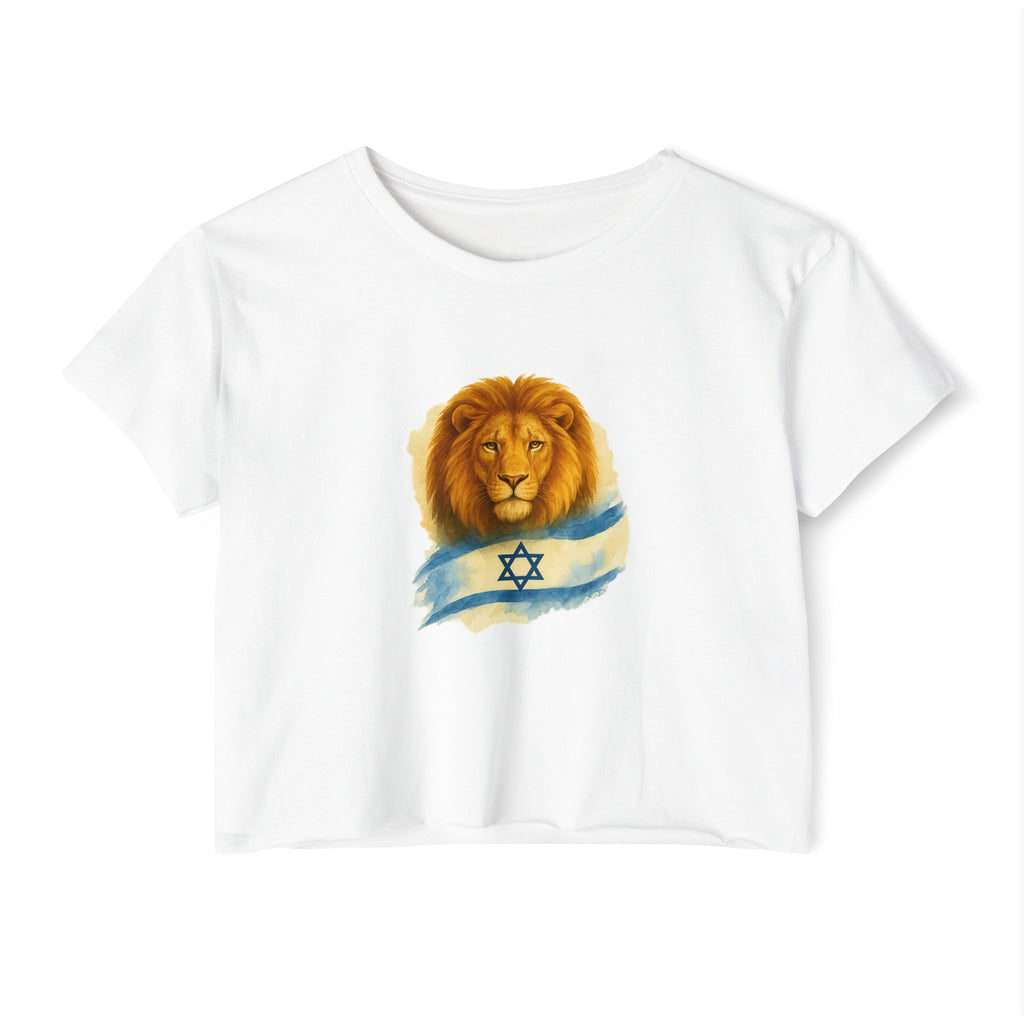 Lion Of Israel Women's Festival Crop Top - American Zionist