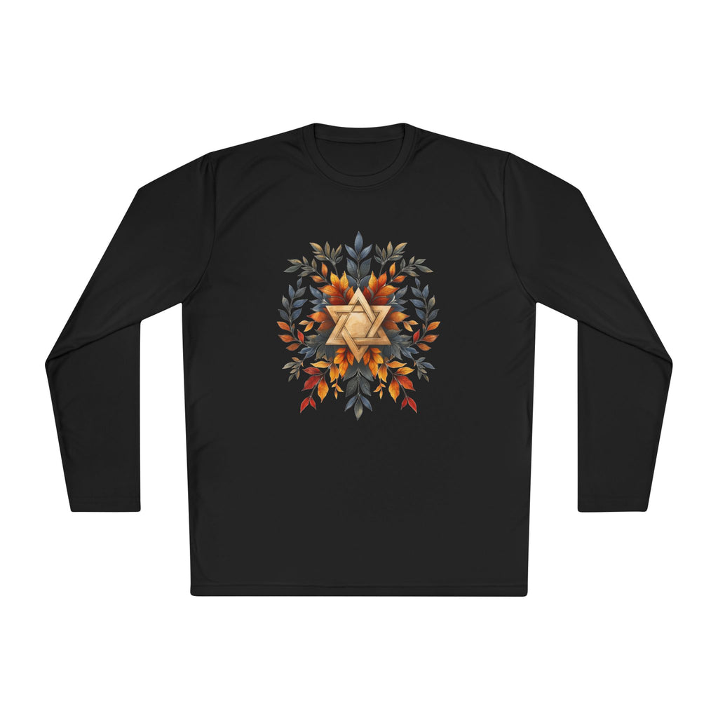 Star of David Wreath Unisex Lightweight Long Sleeve Tee - American Zionist