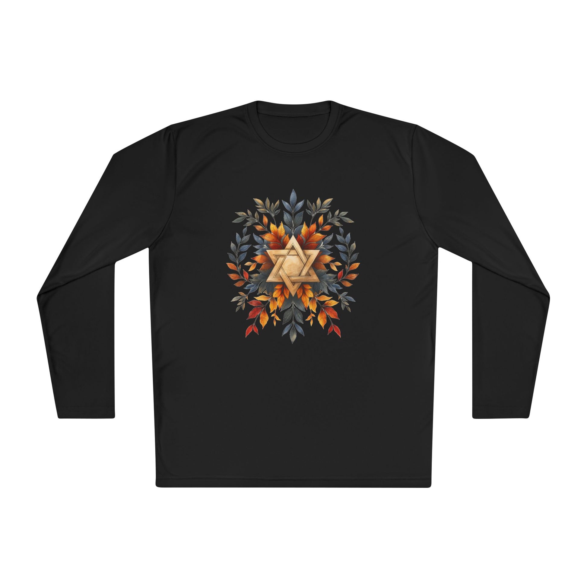 Star of David Wreath Unisex Lightweight Long Sleeve Tee - American Zionist