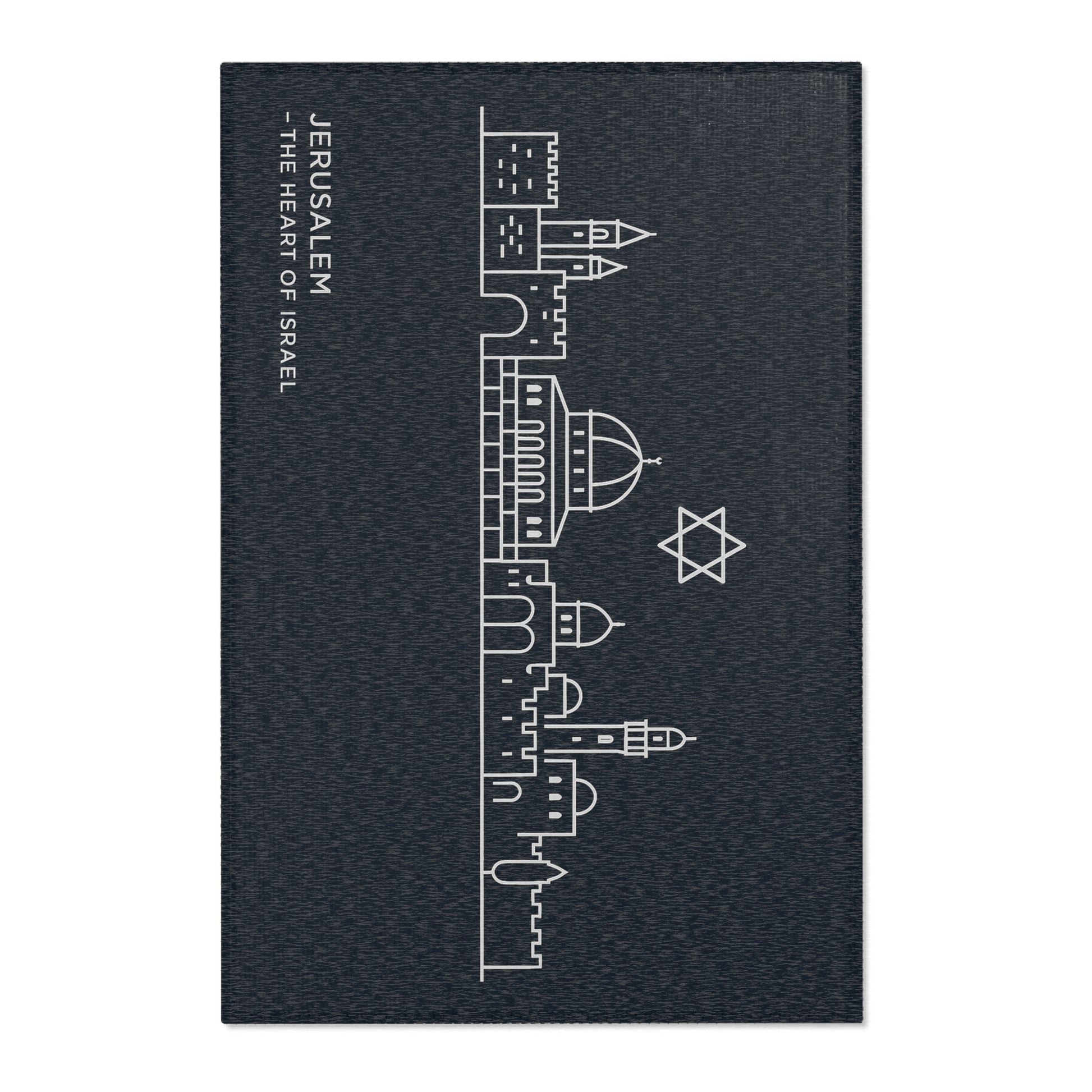 Jerusalem The Heart Of Israel Area Rugs - American Zionist