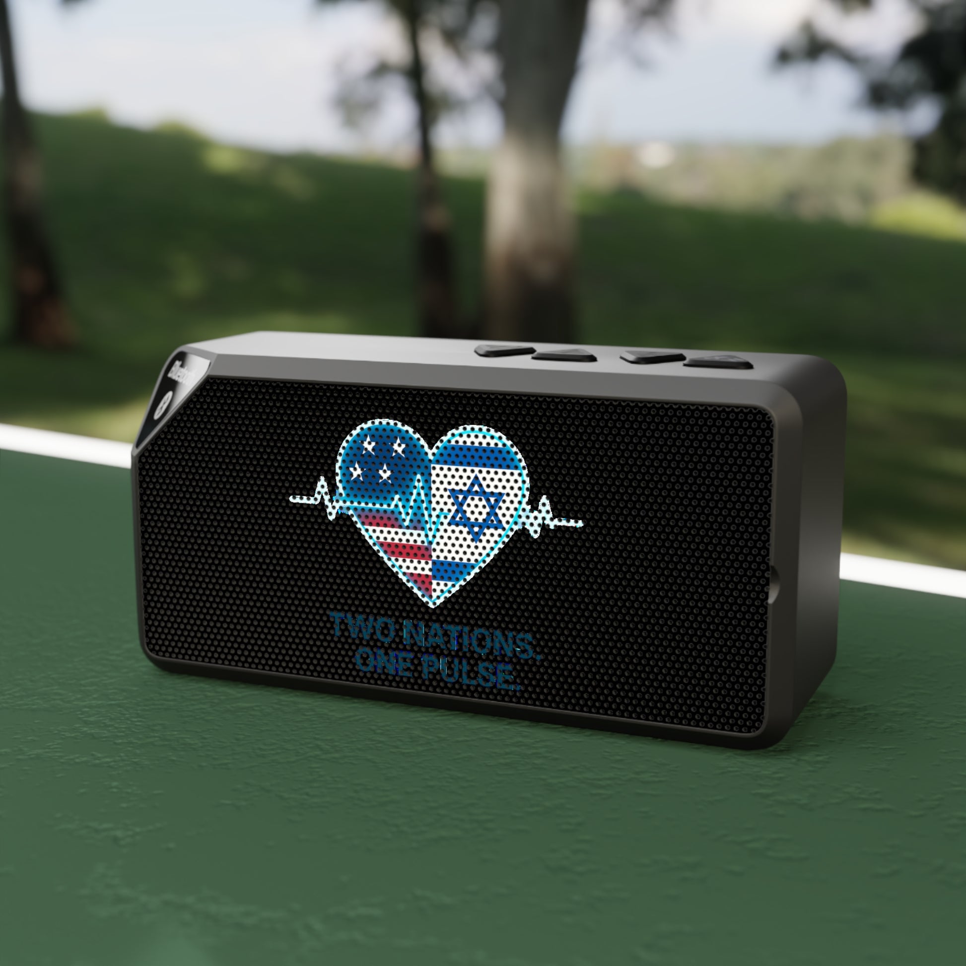 Two Nations. One Pulse Jabba Bluetooth Speaker - American Zionist