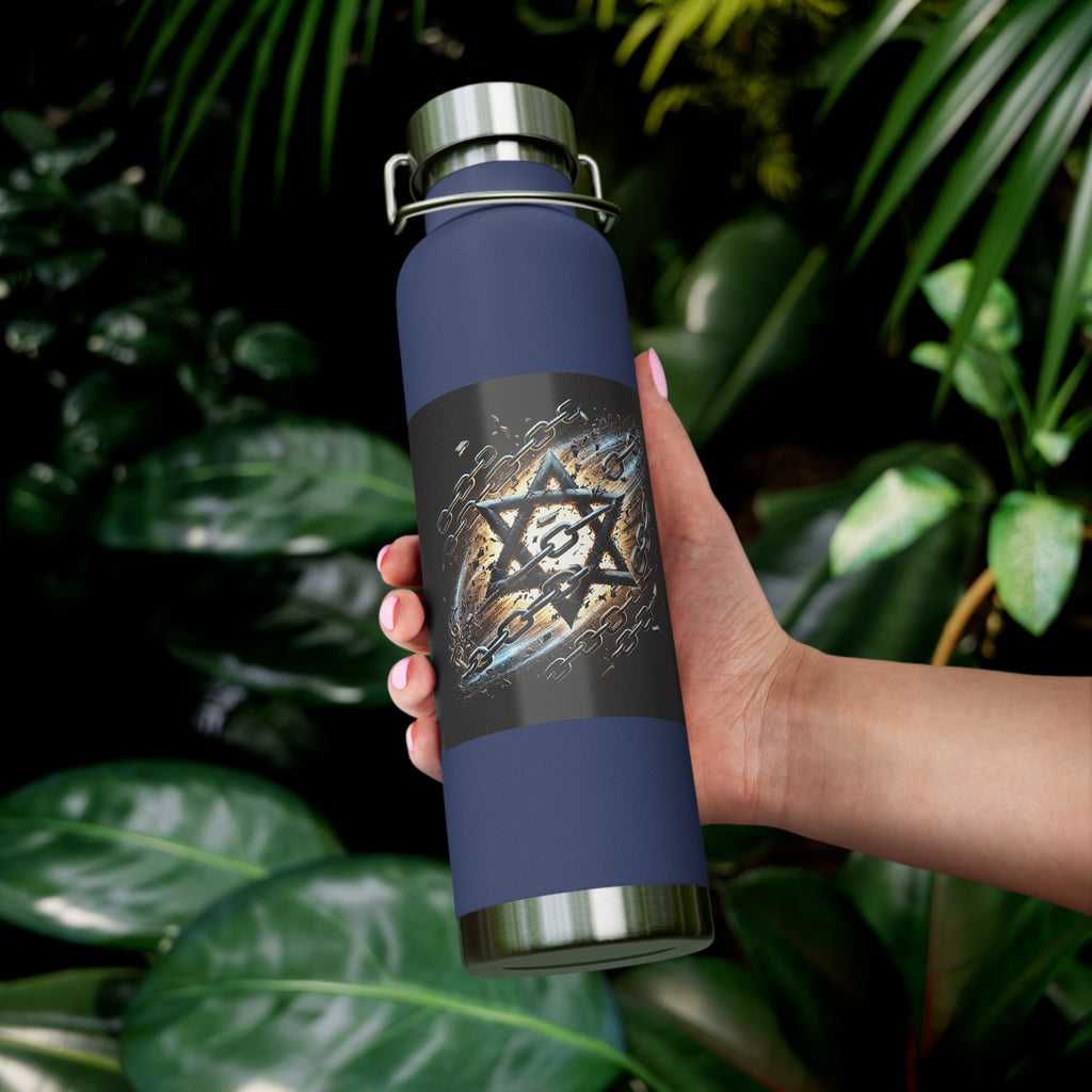 Galaxy Star of David Copper Vacuum Insulated Bottle, 22oz - American Zionist