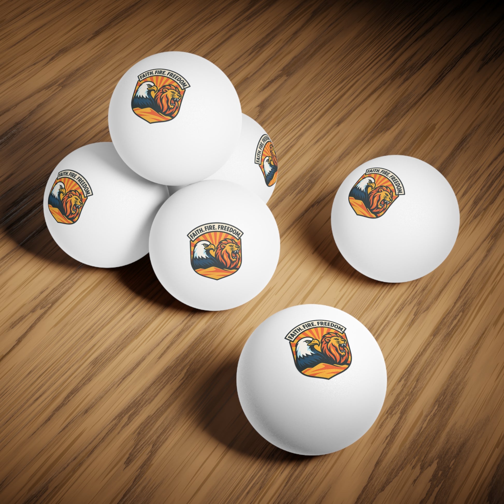 Lions Eagles Rise Ping Pong Balls, 6 pcs - American Zionist