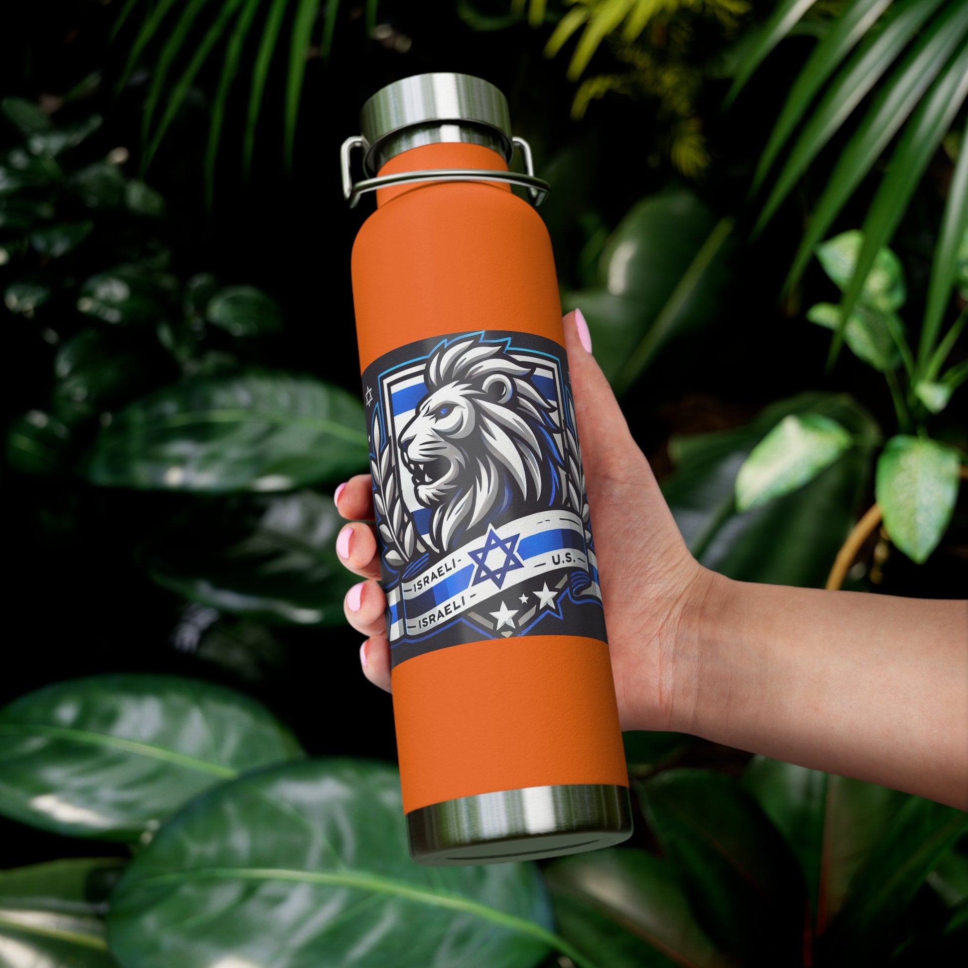 Lion of Judah Crest Copper Vacuum Insulated Bottle, 22oz - American Zionist