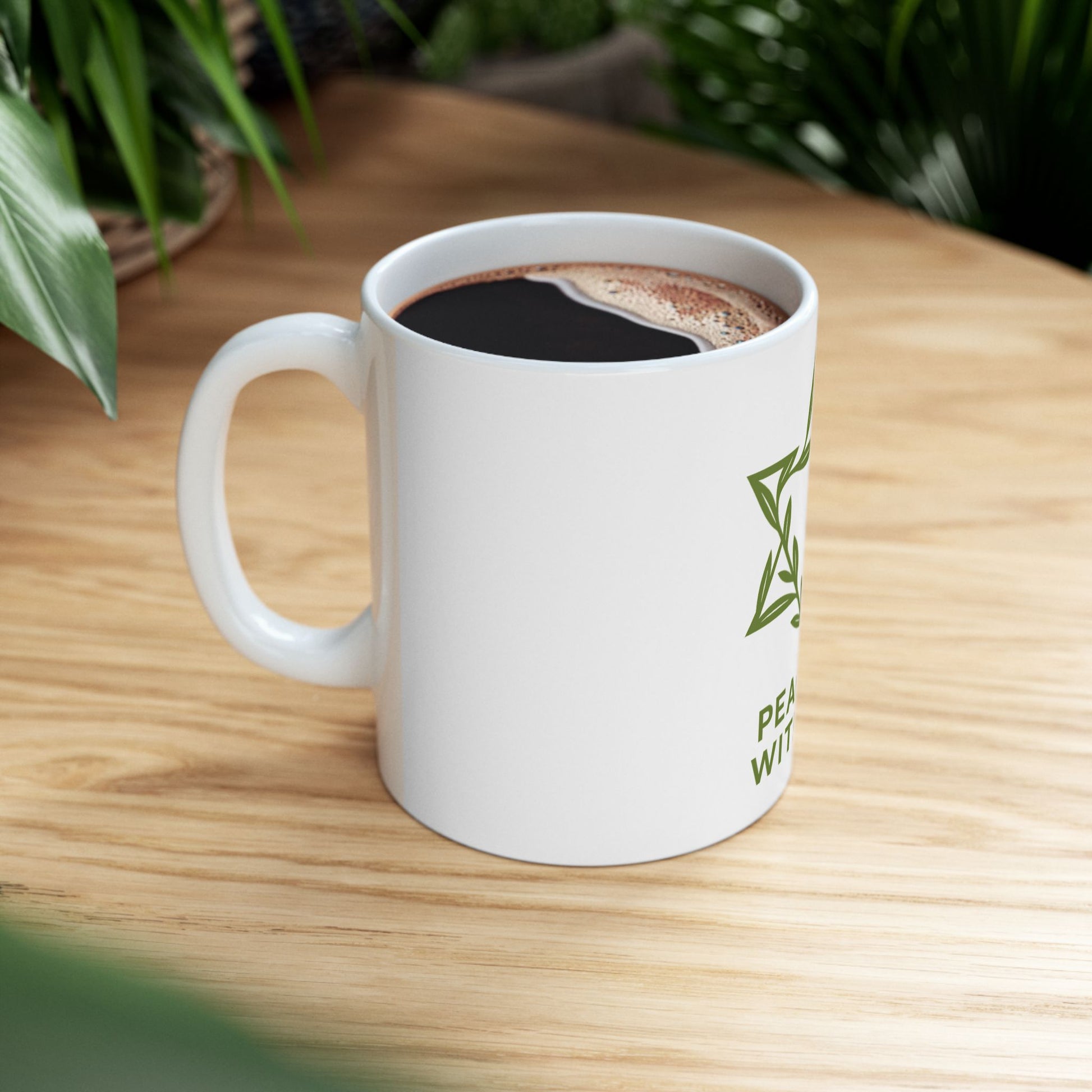 Peacewoven Star Ceramic Mug, (11oz, 15oz) - American Zionist