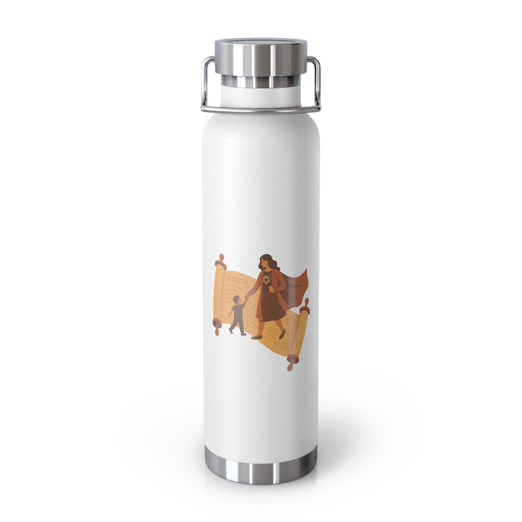 Mom Scroll Copper Vacuum Insulated Bottle, 22oz - American Zionist