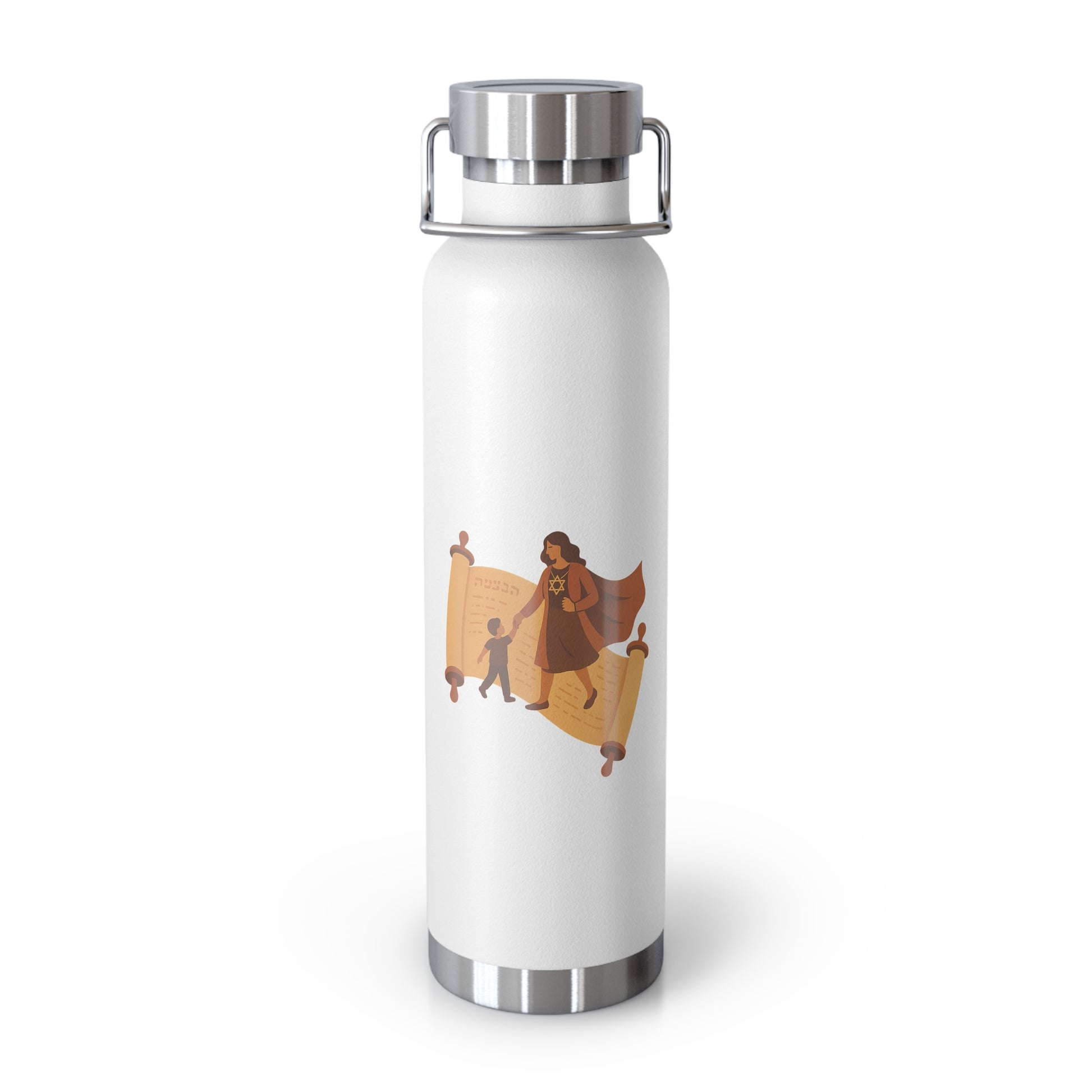 Mom Scroll Copper Vacuum Insulated Bottle, 22oz - American Zionist