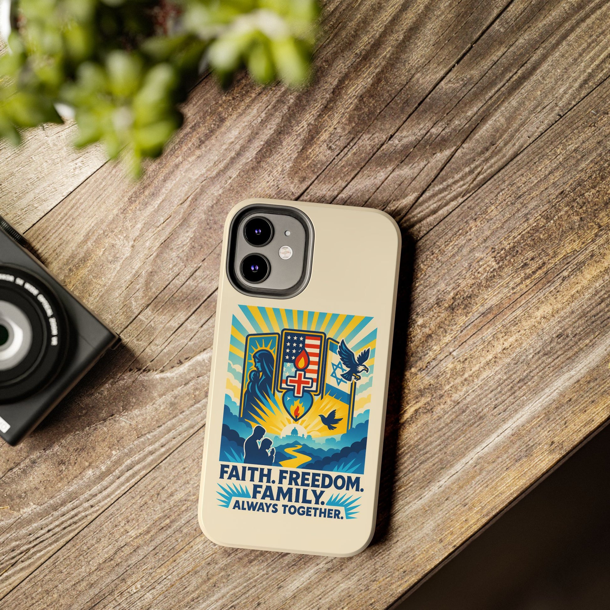 Faith Freedom Family Tough Phone Cases - American Zionist