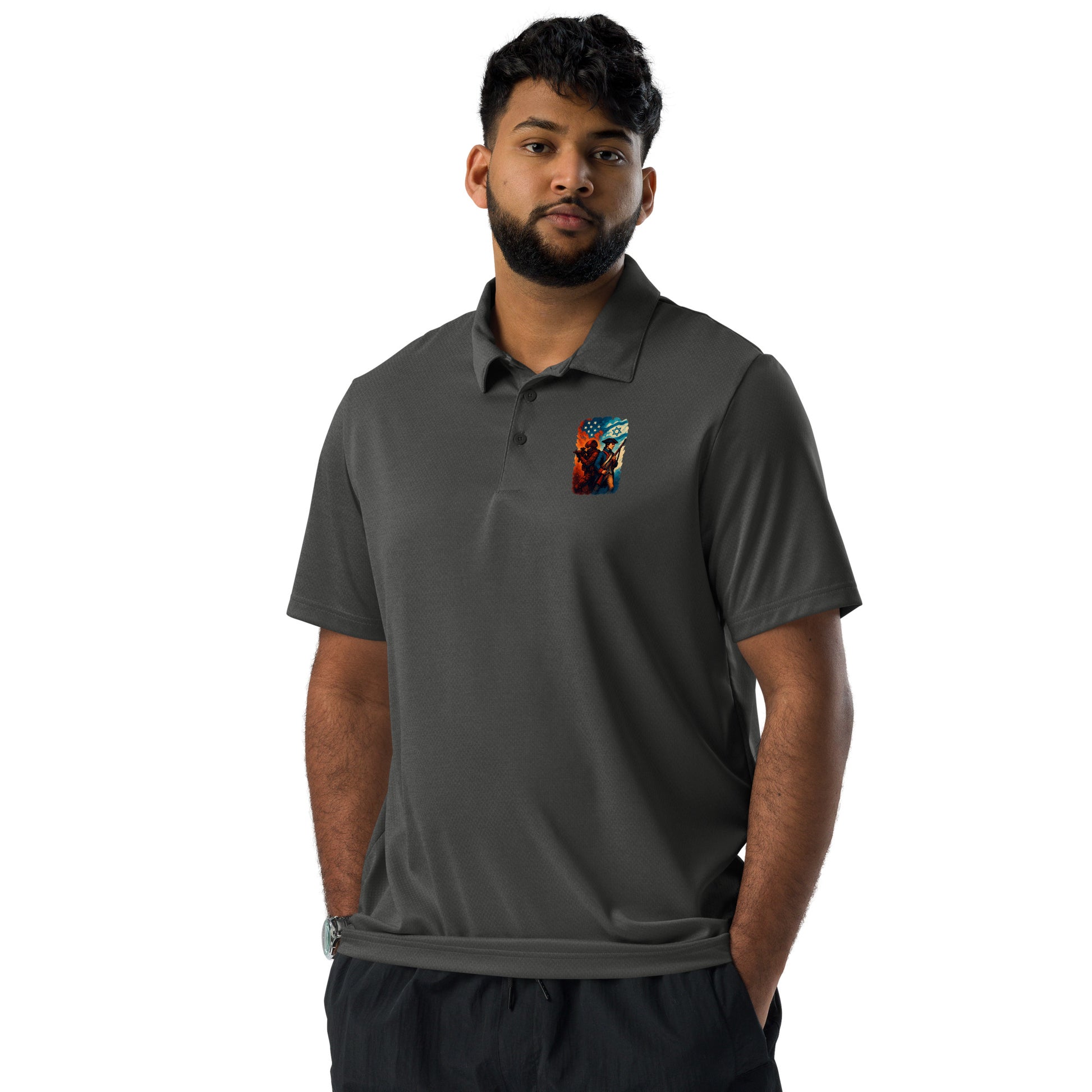 Defenders Across Generations Adidas Space - Dyed Polo Shirt - American Zionist